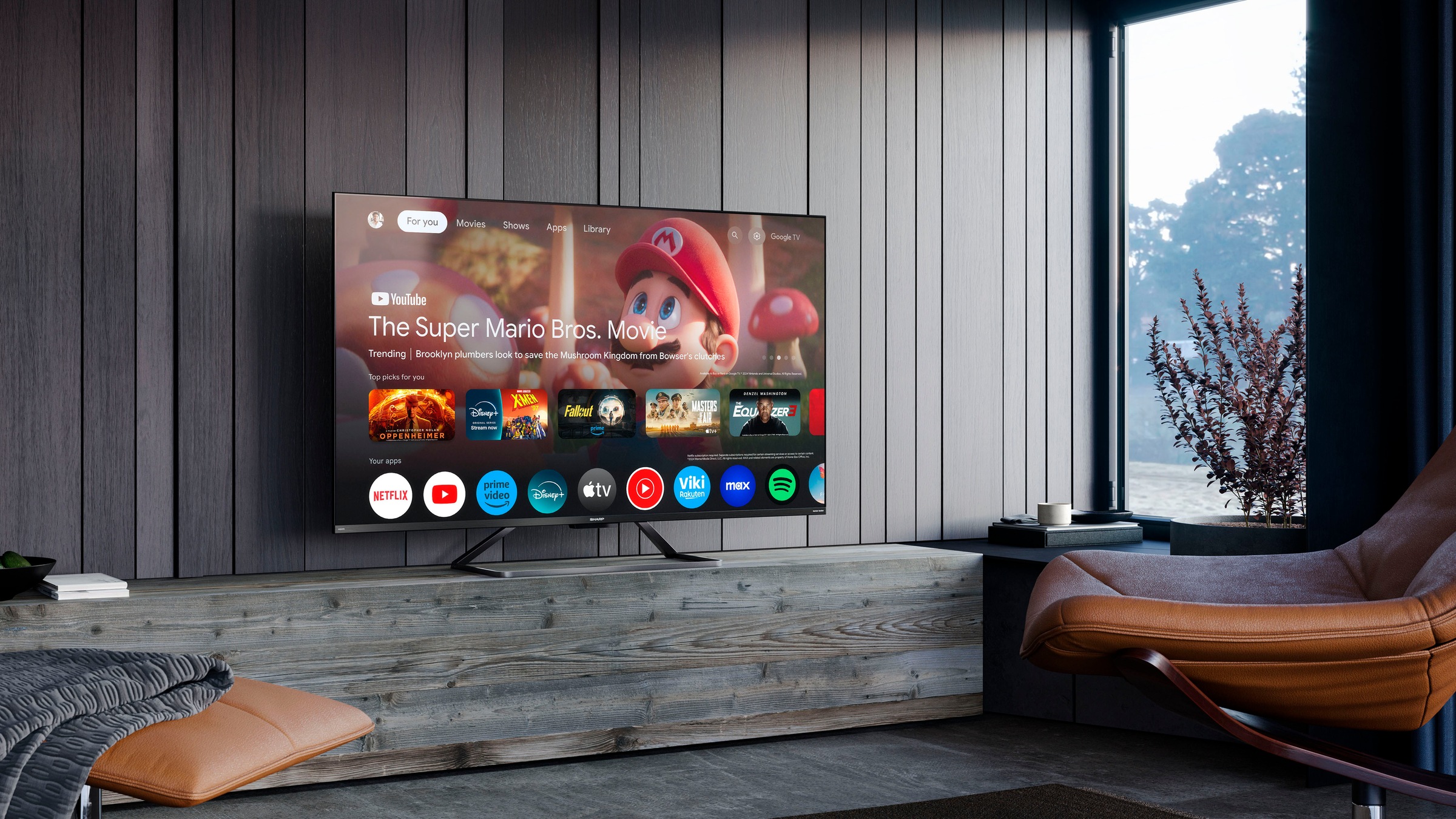 Sharp QLED-Fernseher »4T-C50GRx«, 4K Ultra HD, Smart-TV-Google TV