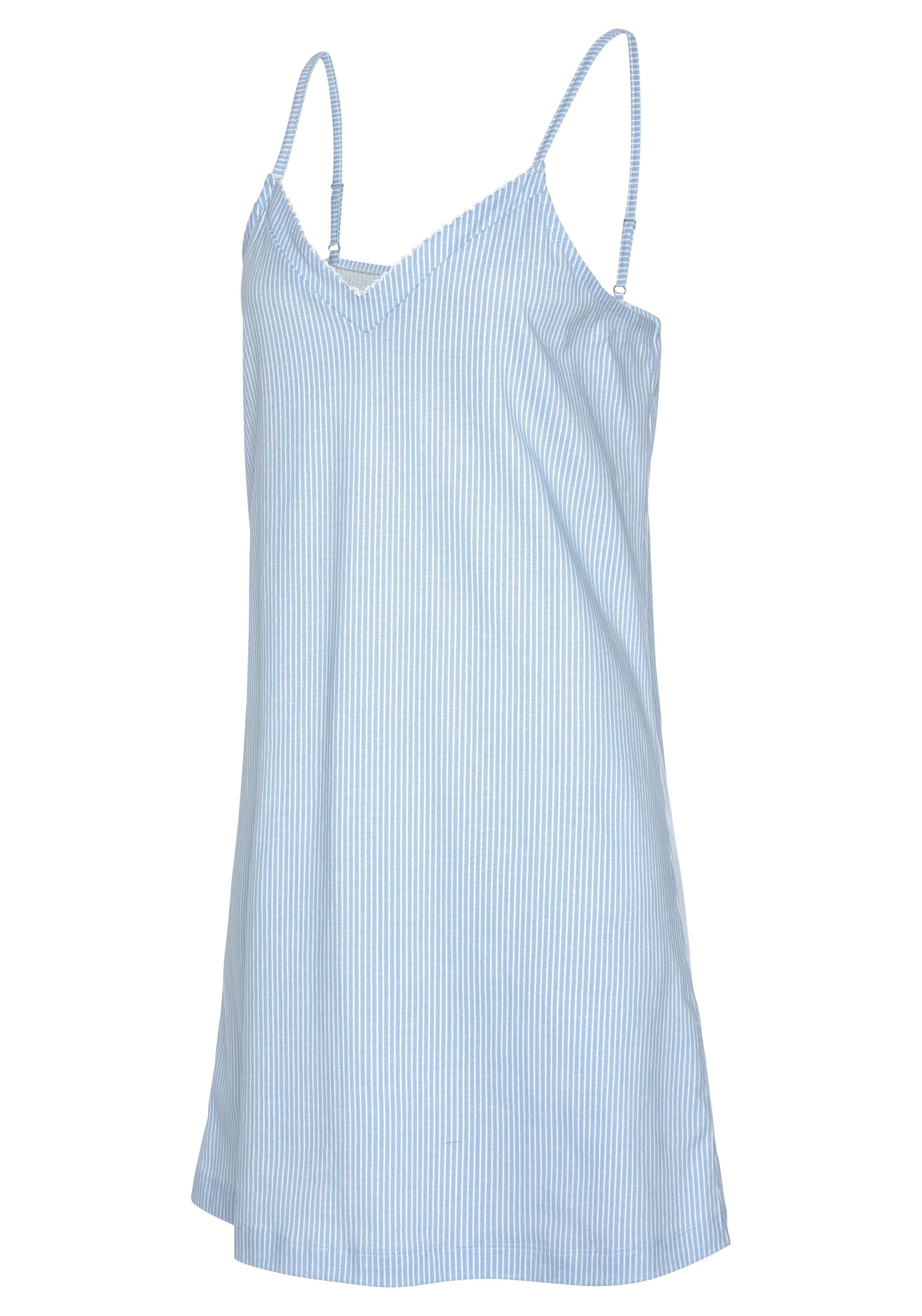 Vivance Dreams Negligé mit feinem Karo-Muster und Häkelkante