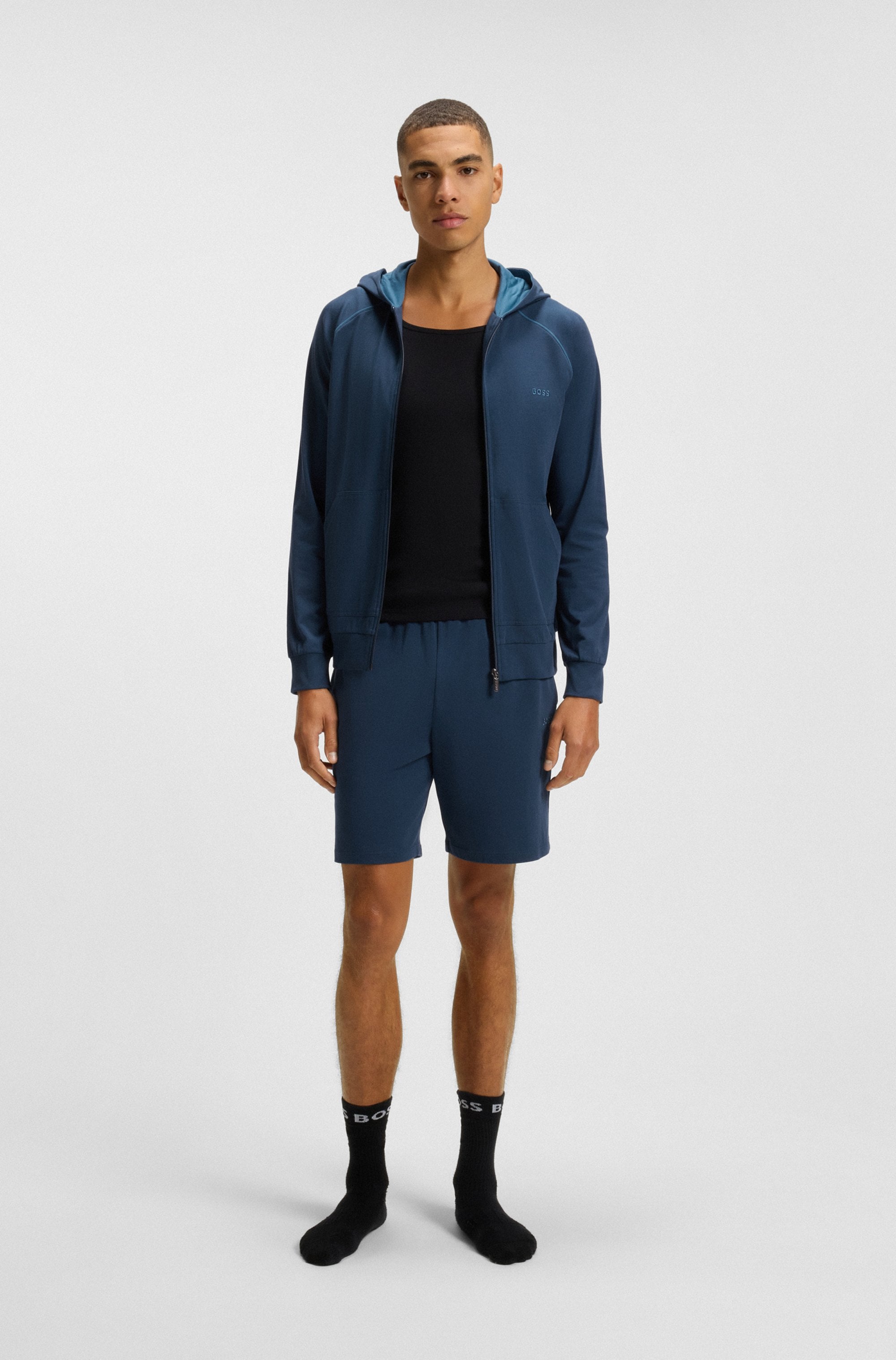 BOSS Kapuzensweatjacke »Mix&Match Jacket H« mit Kängurutasche