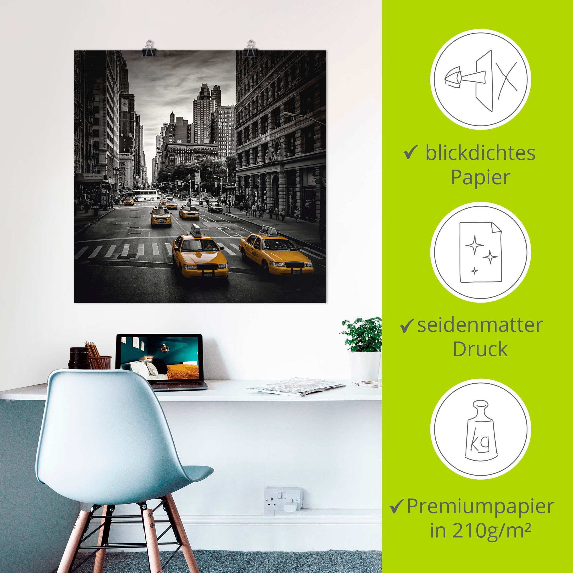 Artland Poster »New York City Verkehr 5th Avenue« Amerika 1 Stk. tlg. ohne Rahmen