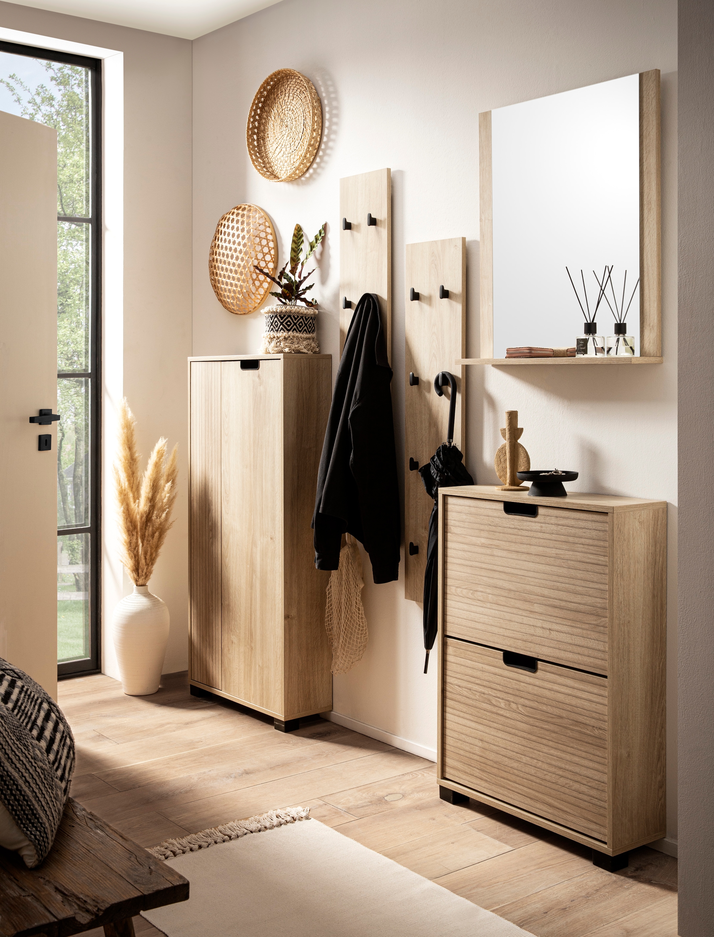 Schildmeyer Garderobenpaneel »Emmik, Breite 24,5 cm, mit 8 Kleiderhaken«, Made in Germany