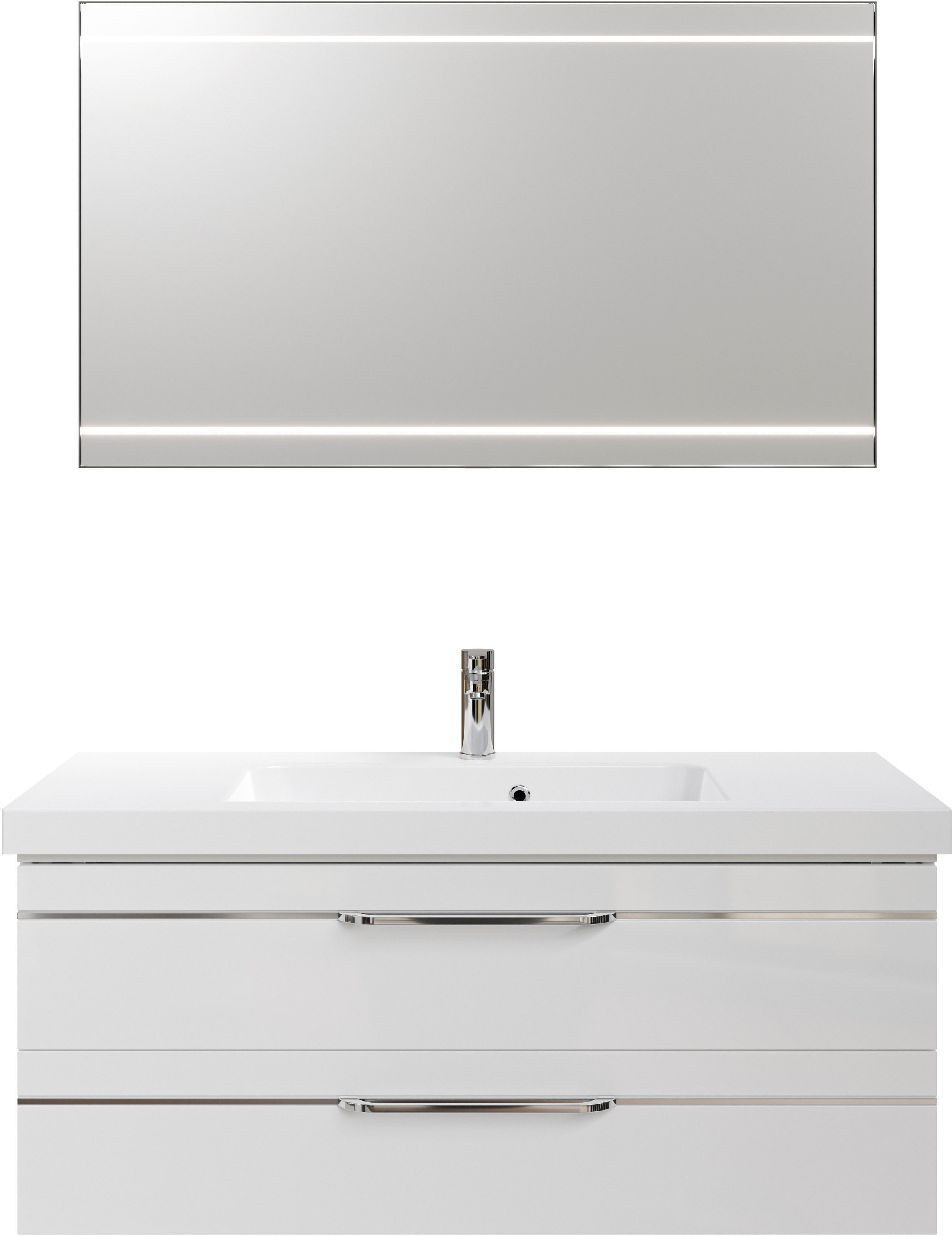 Saphir Badmöbel-Set »Balto 2-teilig Mineralmarmor-Waschtisch mit LED-Spiege günstig online kaufen
