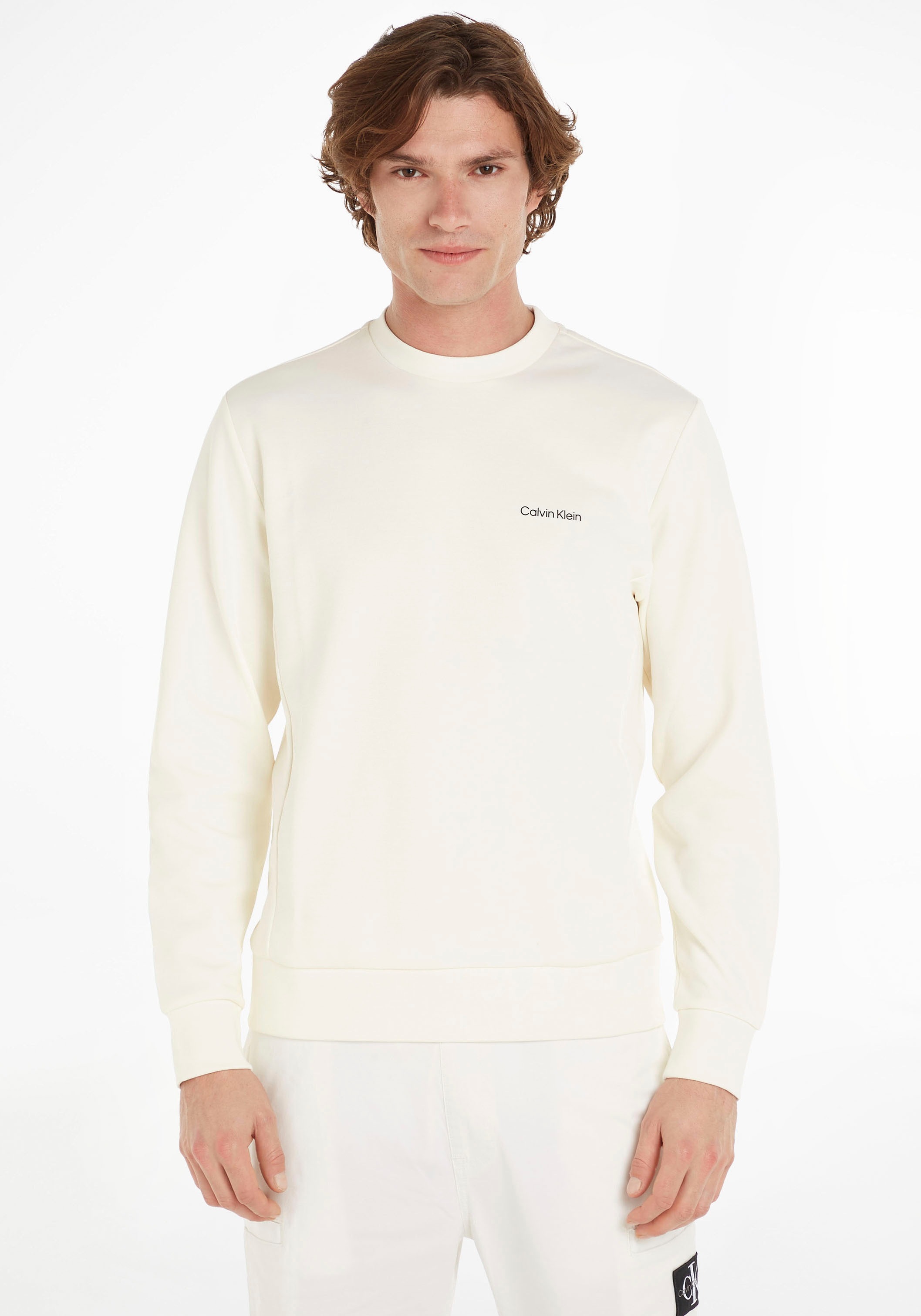 Calvin Klein Sweatshirt »MICRO halsnahmen mit Rundhalsausschnitt REPREVE LOGO SWEATSHIRT«, kaufen
