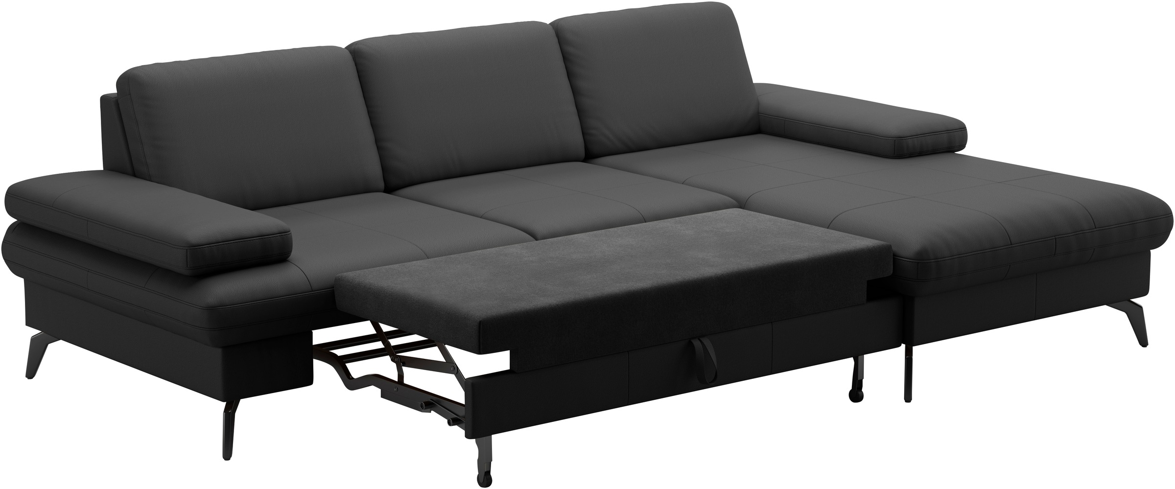 sit&more Ecksofa »Morris L-Form, inkl. Sitztiefenverstellung«, wahlweise mit Armteilverstellung, Bettfunktion & Bettkasten