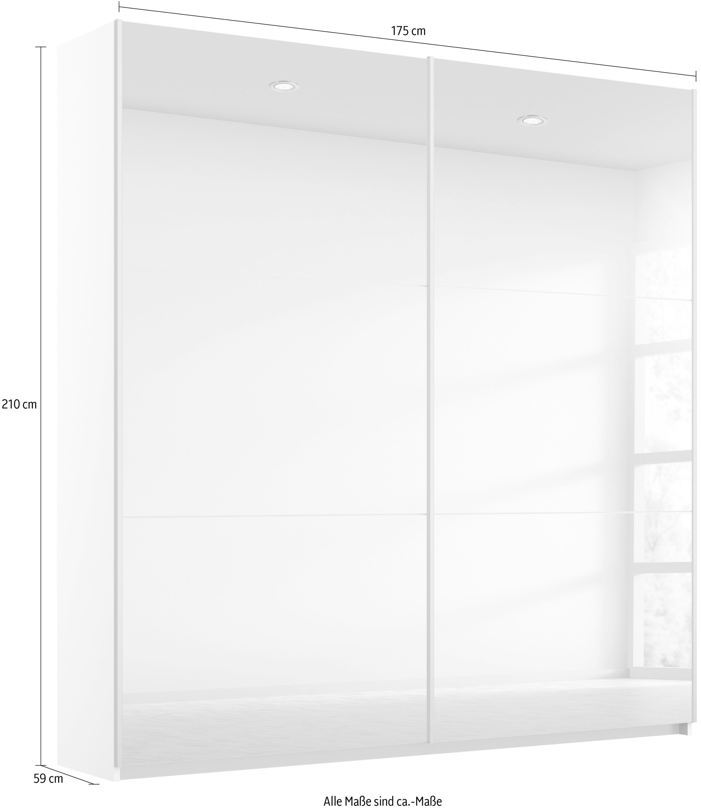rauch Schwebetürenschrank »Kleiderschrank Schrank Garderobe REFLECT«, inkl. praktischer Innenausstattung mit 2 Stoffboxen MADE IN GERMANY
