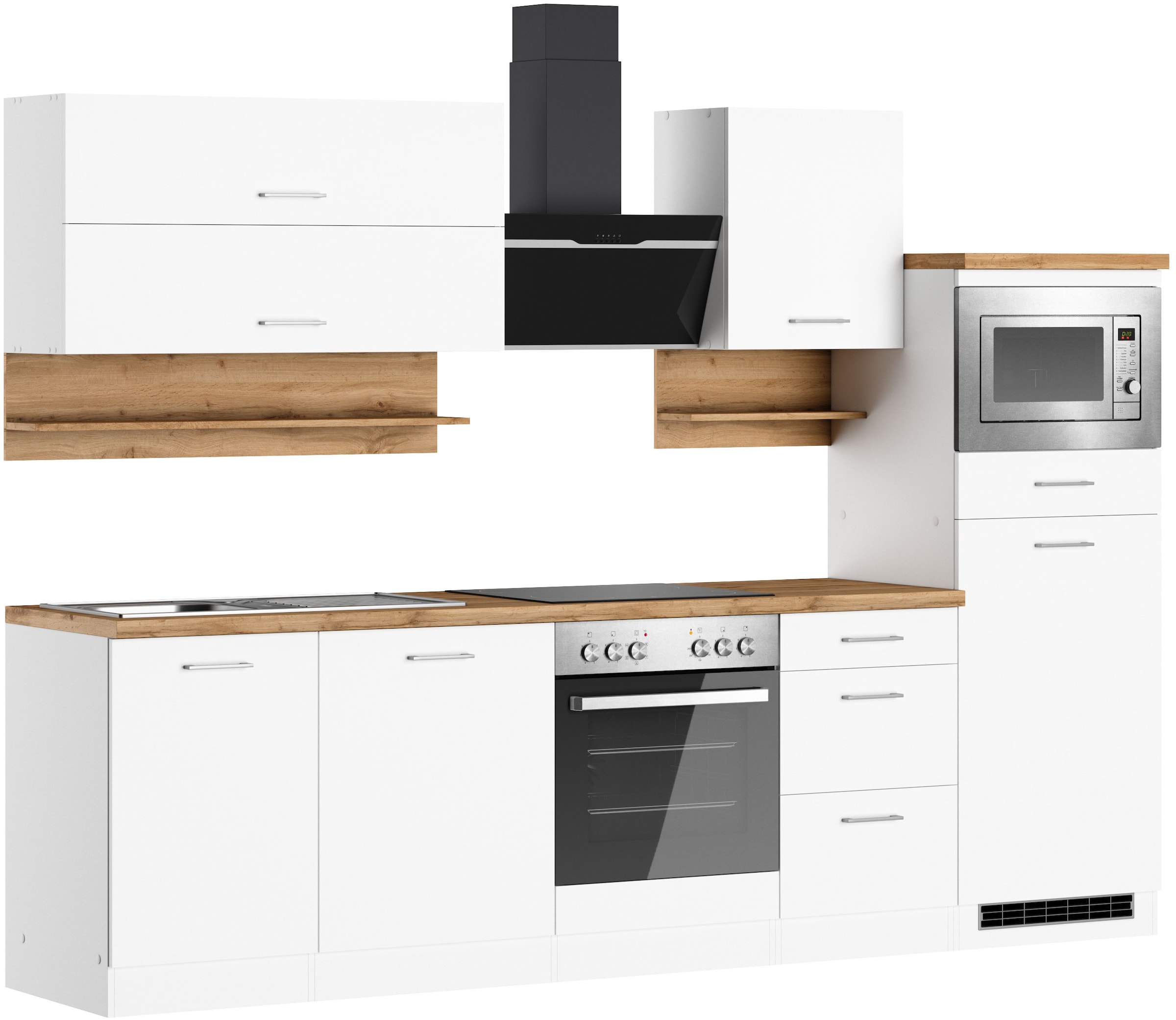 KOCHSTATION Küchenzeile »KS-Milan«, 280 cm breit, robuste Metallauszüge, vi günstig online kaufen