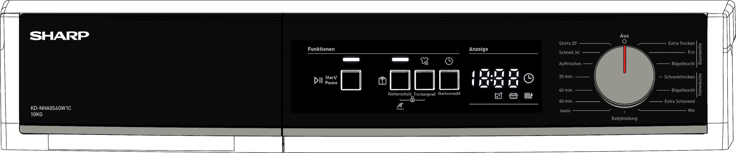 Sharp Wärmepumpentrockner »KD-NHA0S6GW1C-DE«