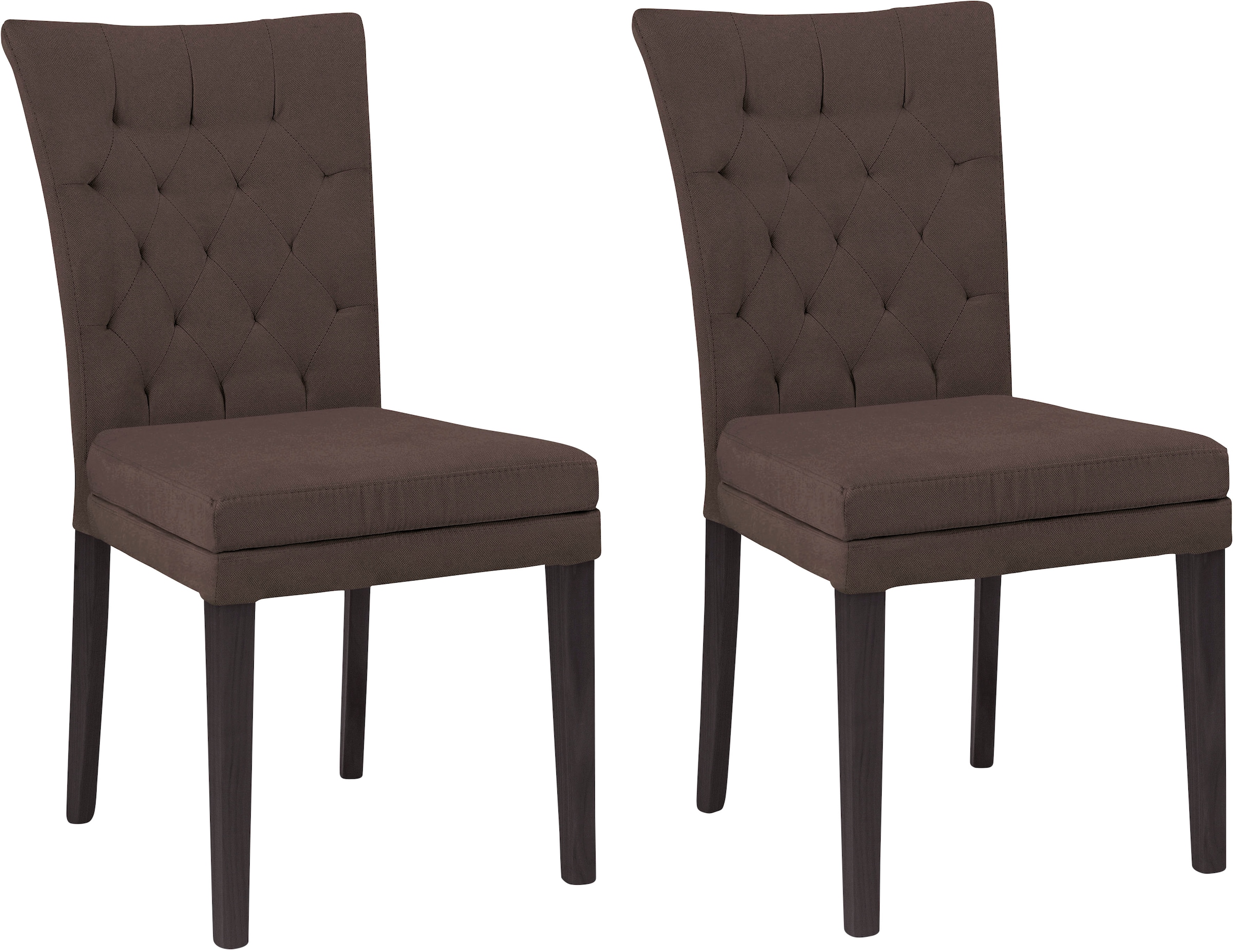 Home affaire 4-Fußstuhl »Colorado« (Set) 2 Stk.Beine aus Buche, wengefarben günstig online kaufen