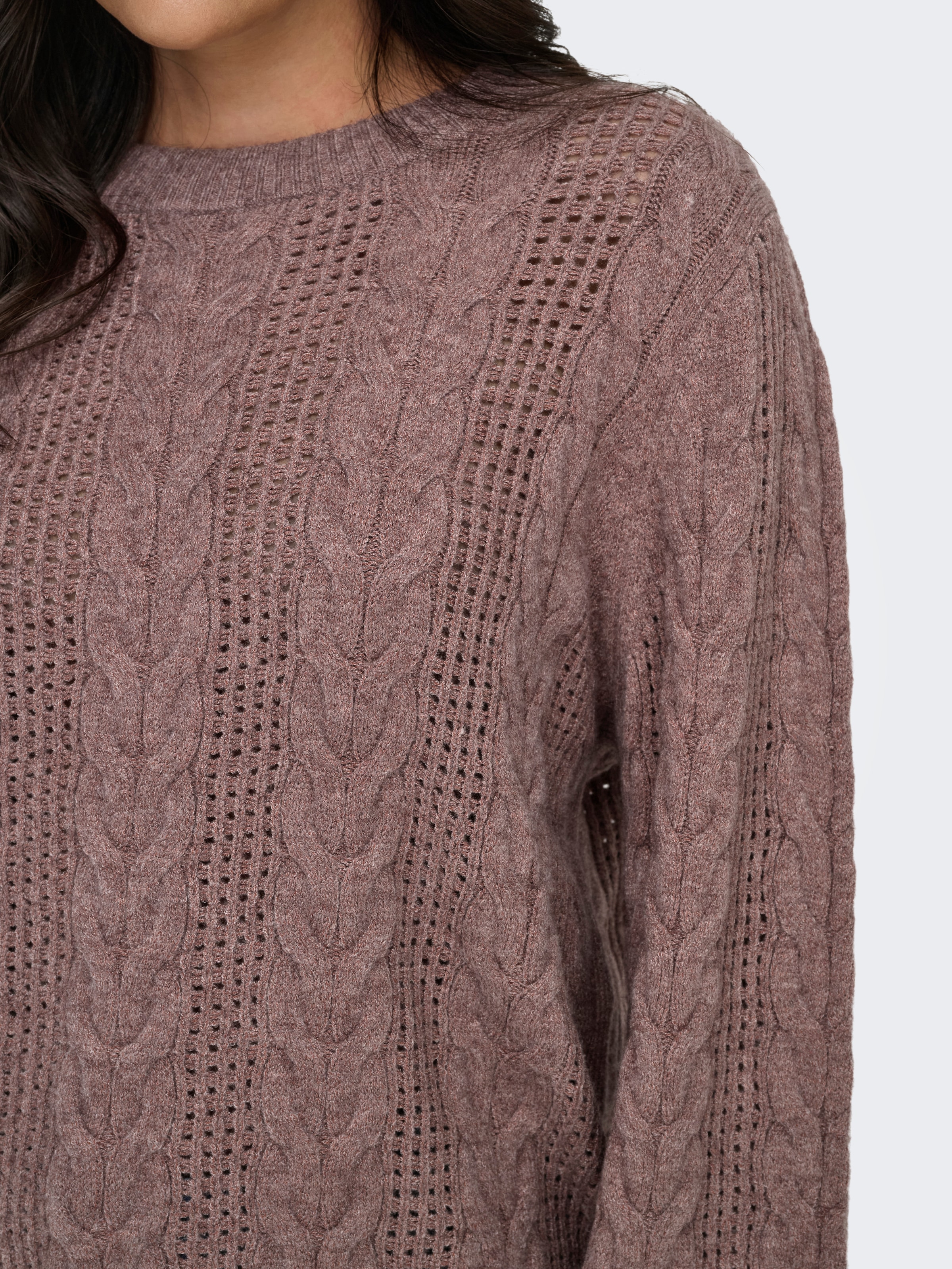 ONLY Rundhalspullover »ONLRUBINA LS CABLE O-NECK KNT NOOS«