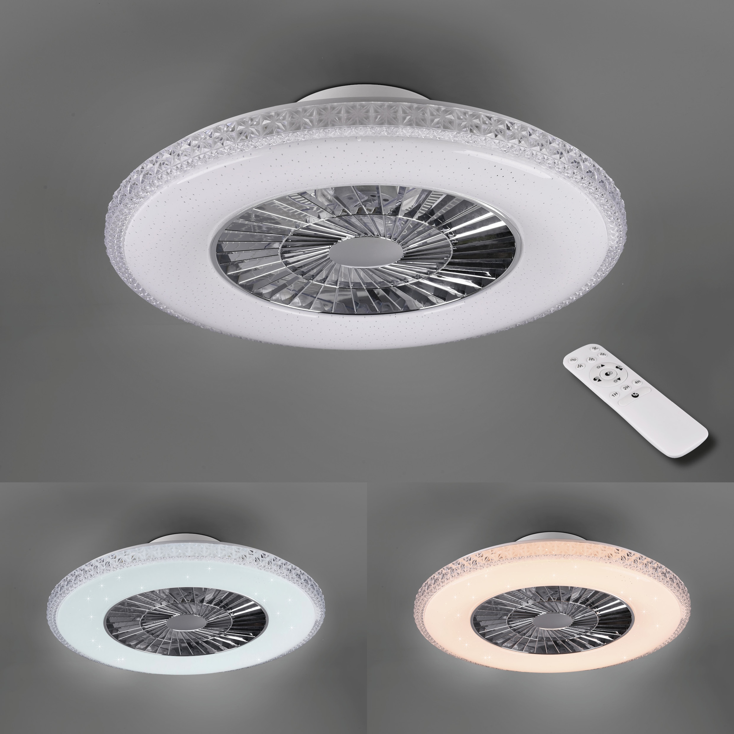 TRIO Leuchten LED Deckenleuchte Ventilator Ventilator, online schaltbar »Harstad«, kaufen und und integrierter Fernbedienung, mit Nachtlicht. Leuchte Dimmer getrennt