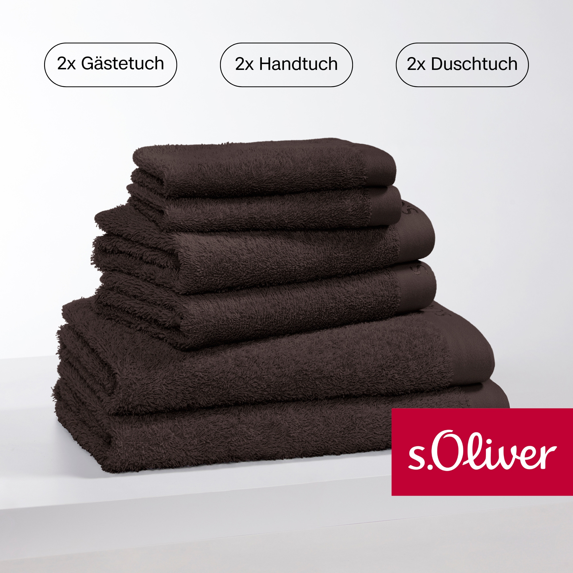 Handtuch Set »s. Oliver, besonders weich und saugfähig,«, (Set, 6 St., 2 Gästetücher...