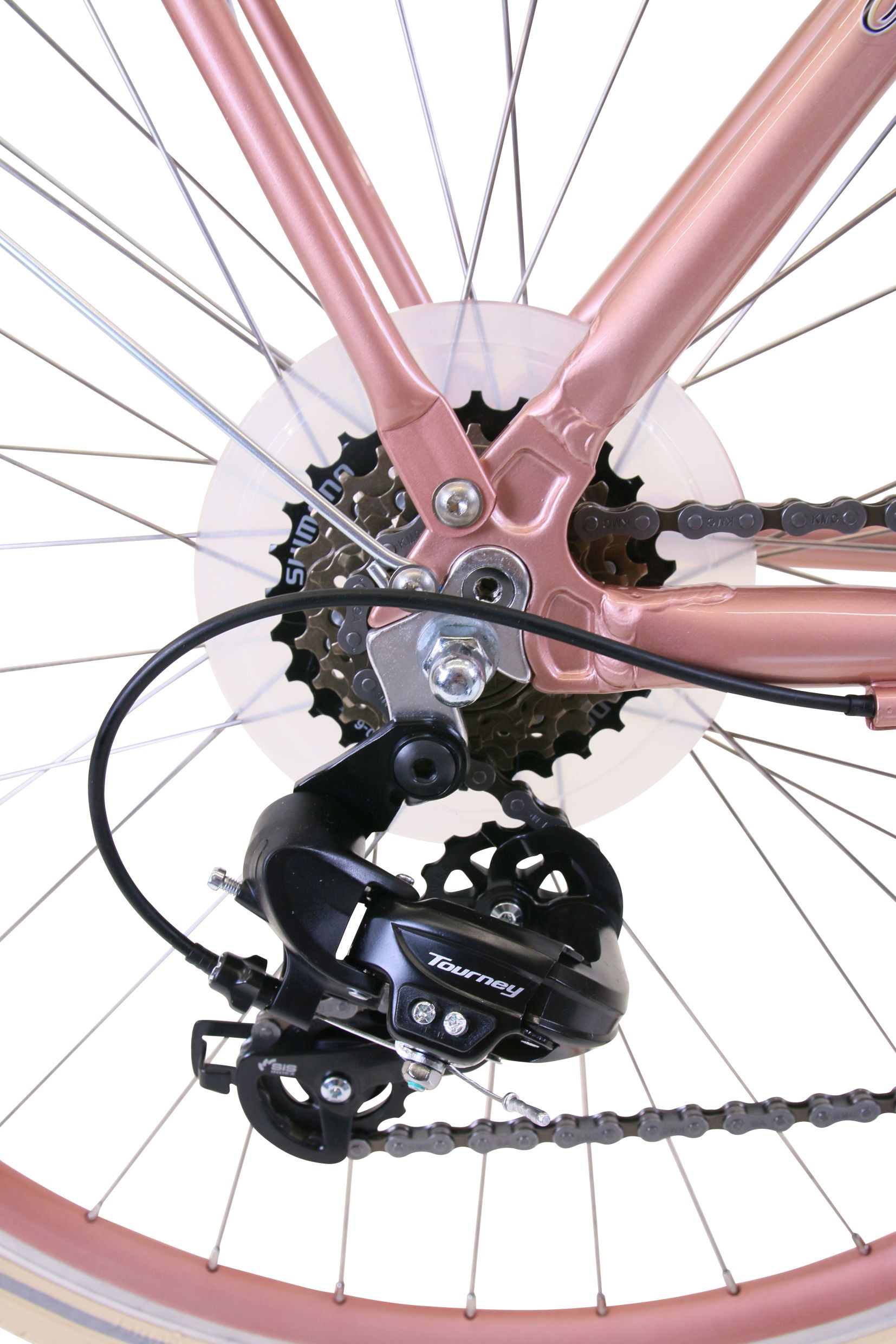 3. Bild von FASHION LINE Cityrad, 6 Gang, Shimano, TOURNEY TY 300 Schaltwerk, Kettenschaltung, für Damen, Kettenschaltung