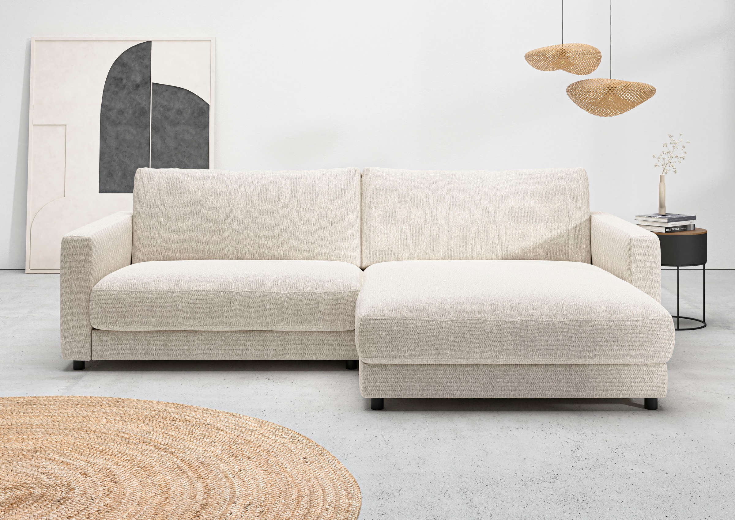 Home affaire Ecksofa »Ecksofa Jiro, L-Form, große Sitztiefe, Breite 265 cm« günstig online kaufen