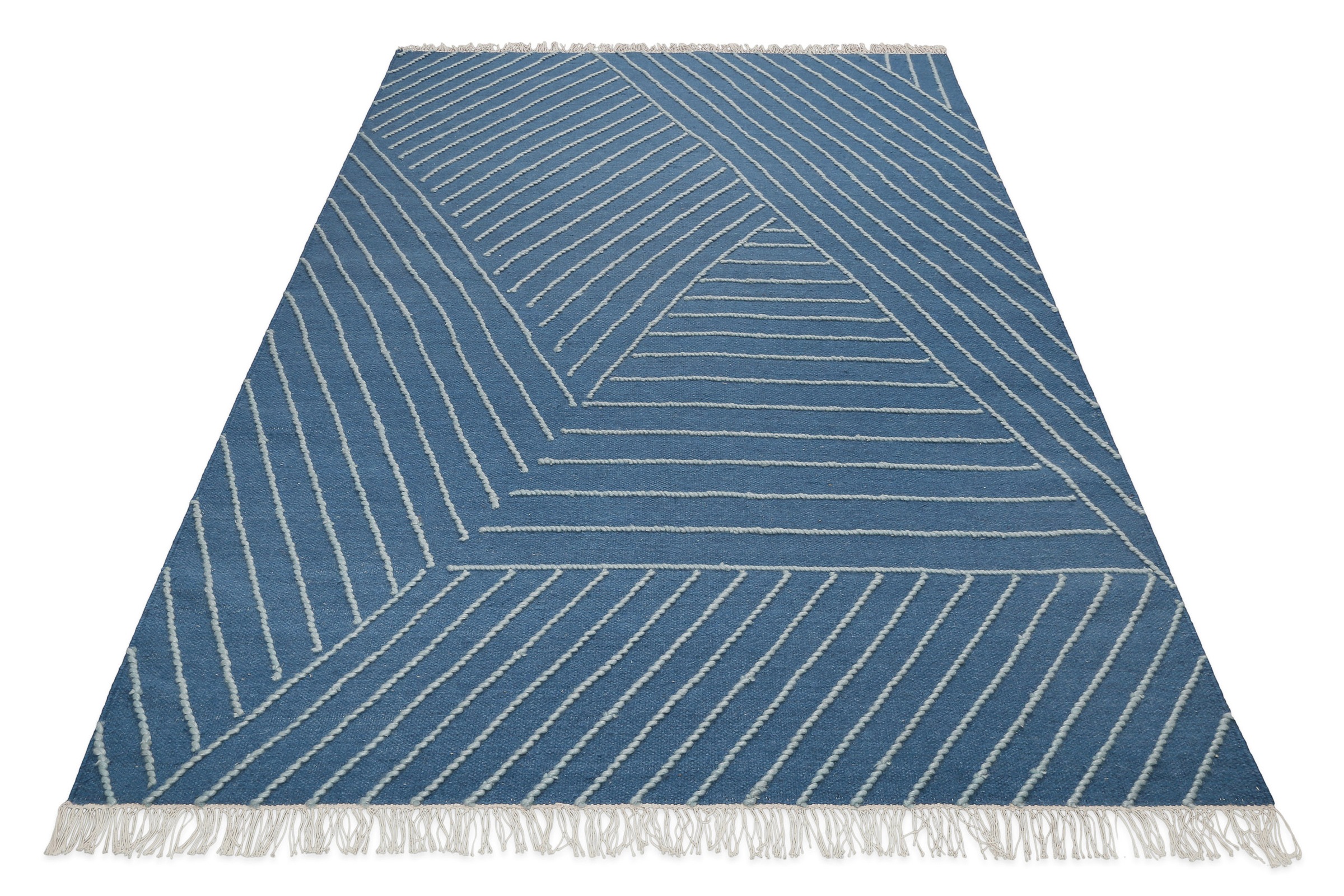 Wecon home Teppich »Ocean Lines«, rechteckig, 11 mm Höhe, handgewebt, robust, strapazierfähig, skandinavisch, Naturfaser
