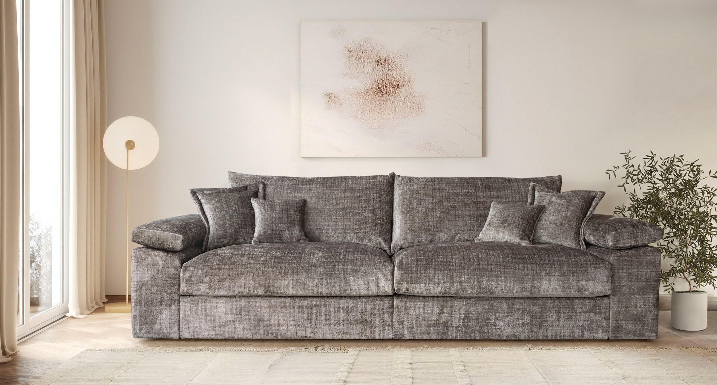 Home affaire Big-Sofa »Soft&Cosy XXL - Breite 303 cm«, Mega-Sofa, Cord oder günstig online kaufen