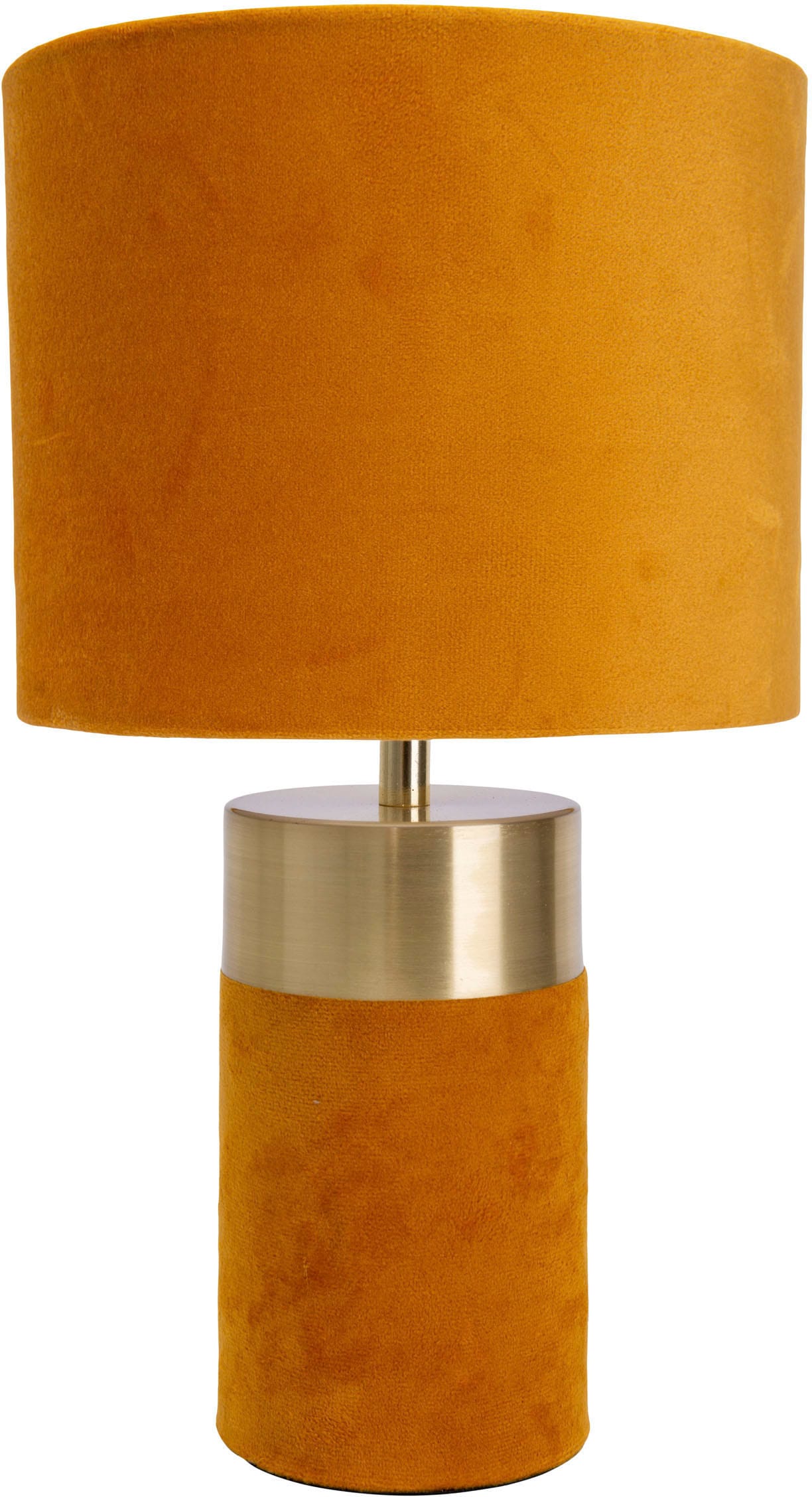 näve Tischleuchte »Bordo«, 1 flammig, Leuchtmittel E14 | ohne Leuchtmittel, 1xE14, Textilschirm braun, Fuß braun golden, H: 32cm, Zuleitung 150cm