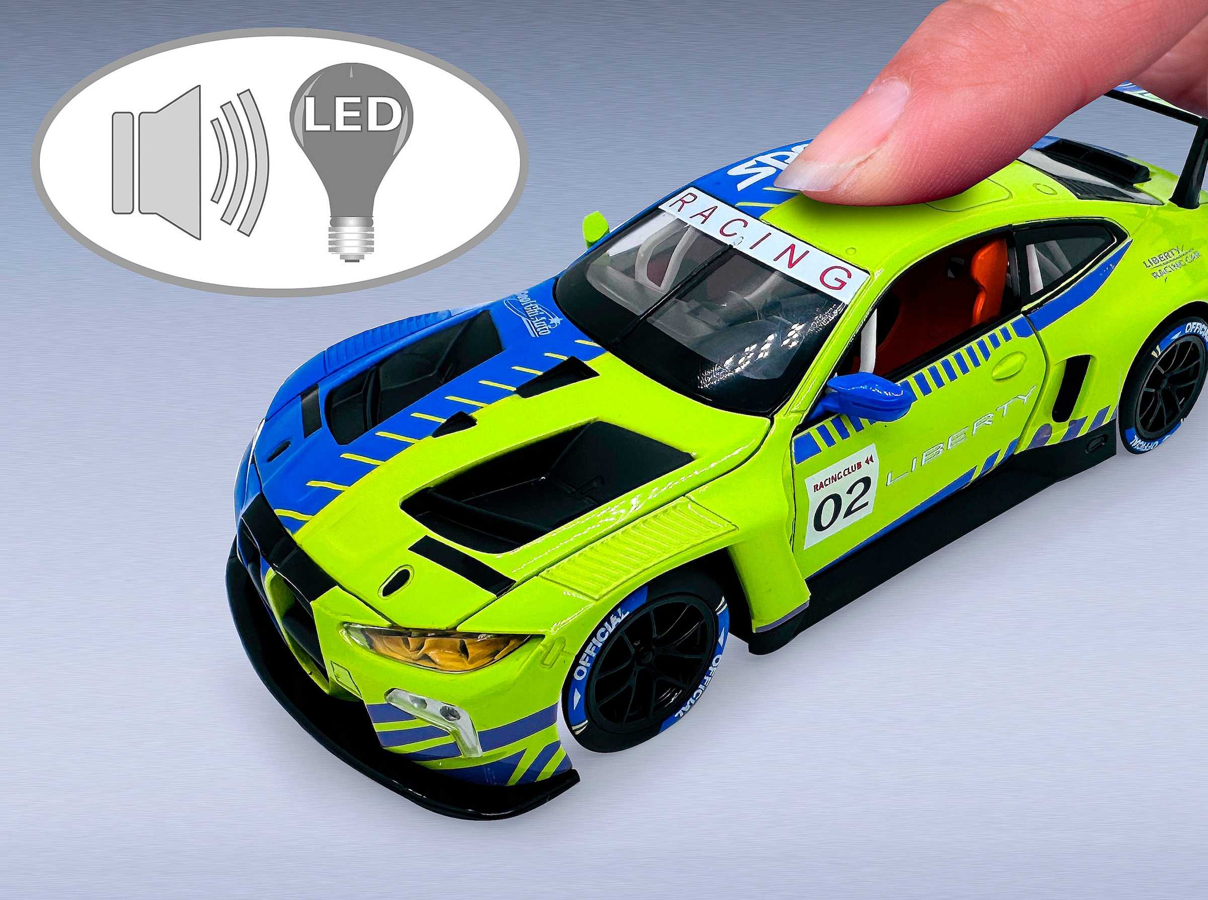 Jamara Spielzeug-Auto »Diecast, BMW M4 GT3 inklusive Batterien« LED Licht; Maßstab 1:24