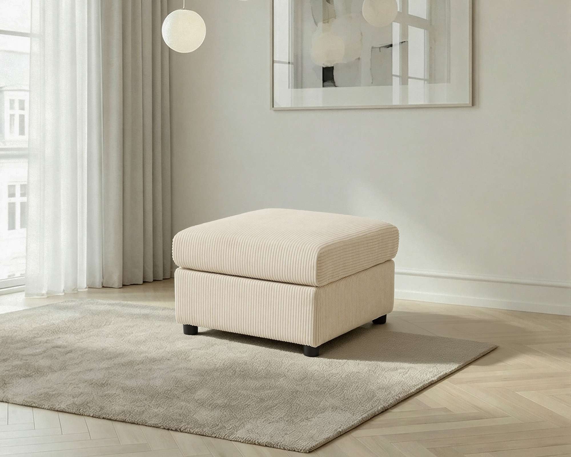 Dorel Home Polsterhocker »STILHUS Sitzhocker passend zur Serie, Breite 65 cm, Cord-Bezug« als Modul oder separat verwendbar - individuell kombinierbar
