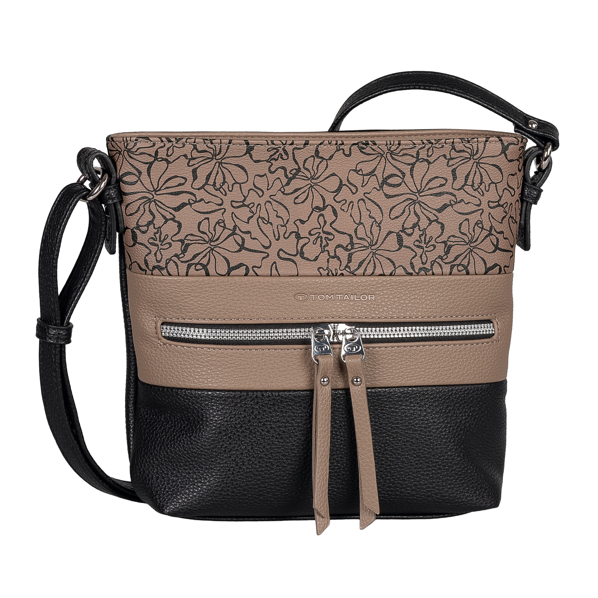 TOM TAILOR Umhängetasche »Ellen« Damen Schultertasche, mit hochglänzendem Reißverschluss-Eyecatcher