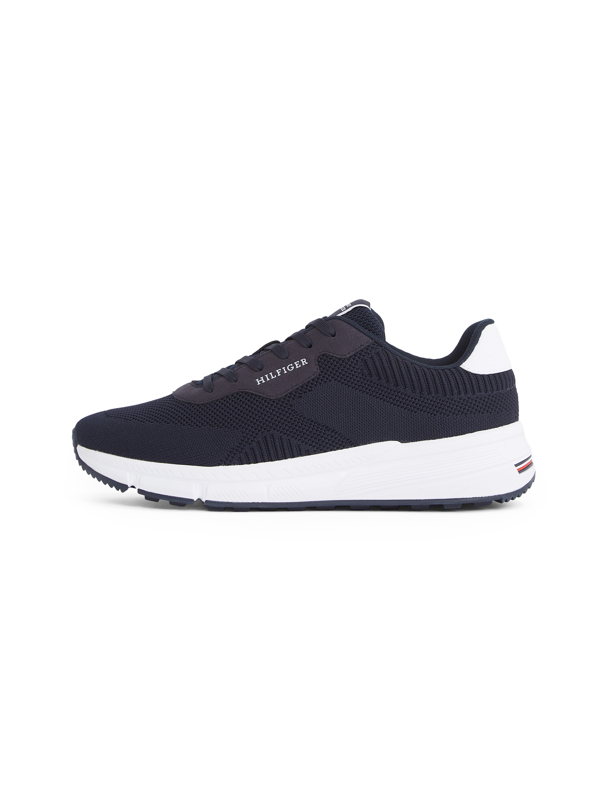 Tommy Hilfiger Sneaker »LIGHTWEIGHT RWB KNIT«, Freizeitschuh, Halbschuh, Schnürer mit Kontrast-Logo