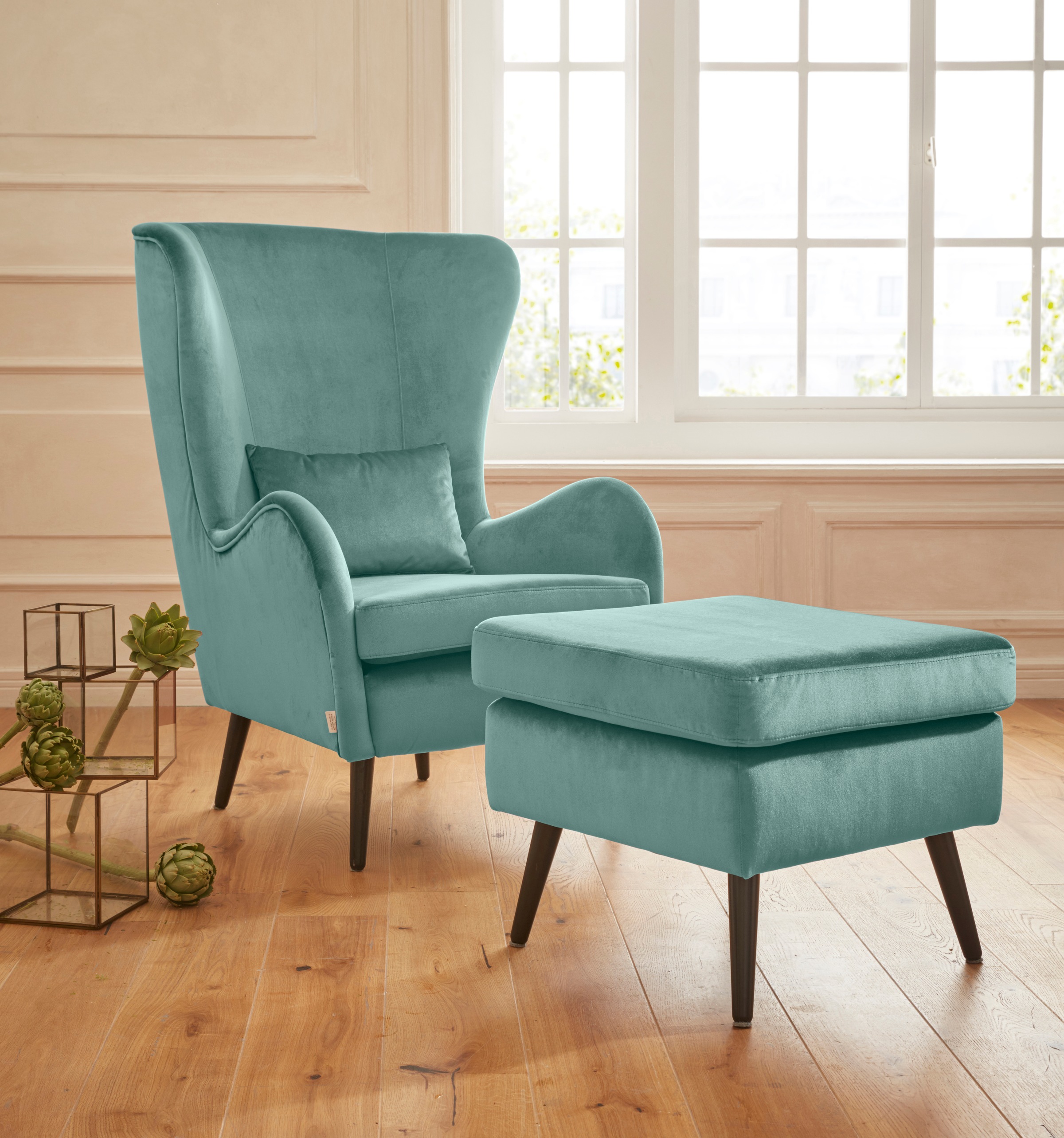 Guido Maria Kretschmer Home&Living Sessel »Sallito«, incl. Hocker, in 6 Bez günstig online kaufen
