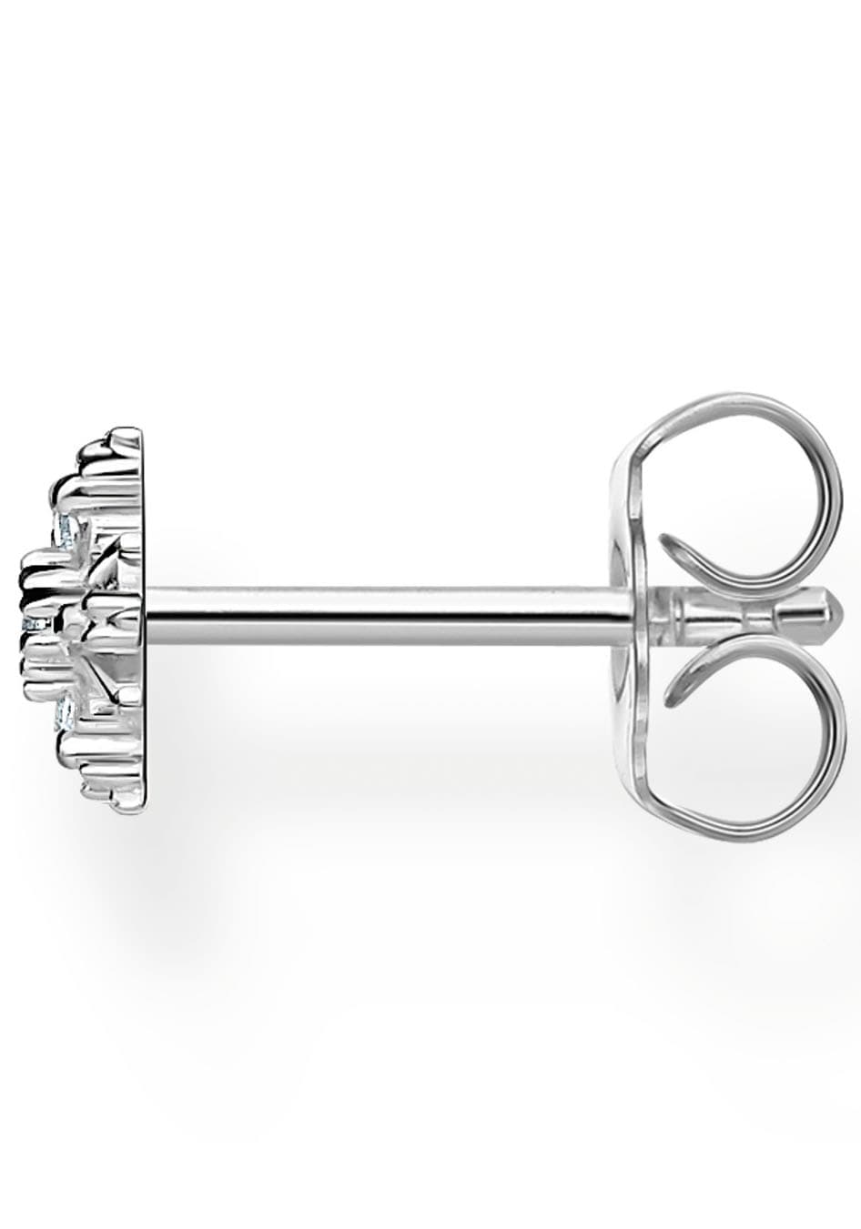 THOMAS SABO Single-Ohrstecker »Schneeflocke mit weißen Steinen, H2260-051-14«, mit Zirkonia (synth.)
