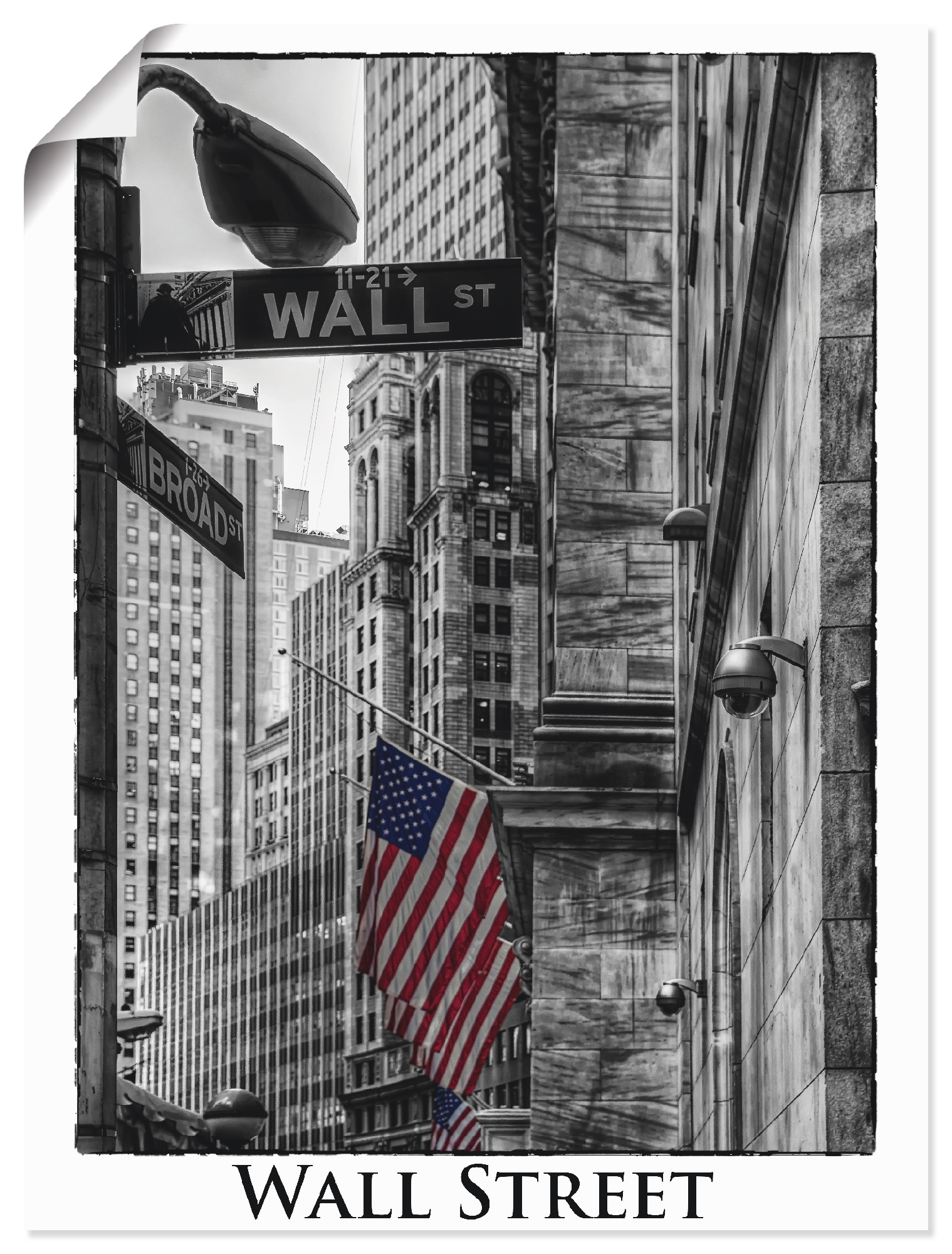 Artland Wandbild »New York Wall Street«, Amerika, (1 St.), als Leinwandbild günstig online kaufen