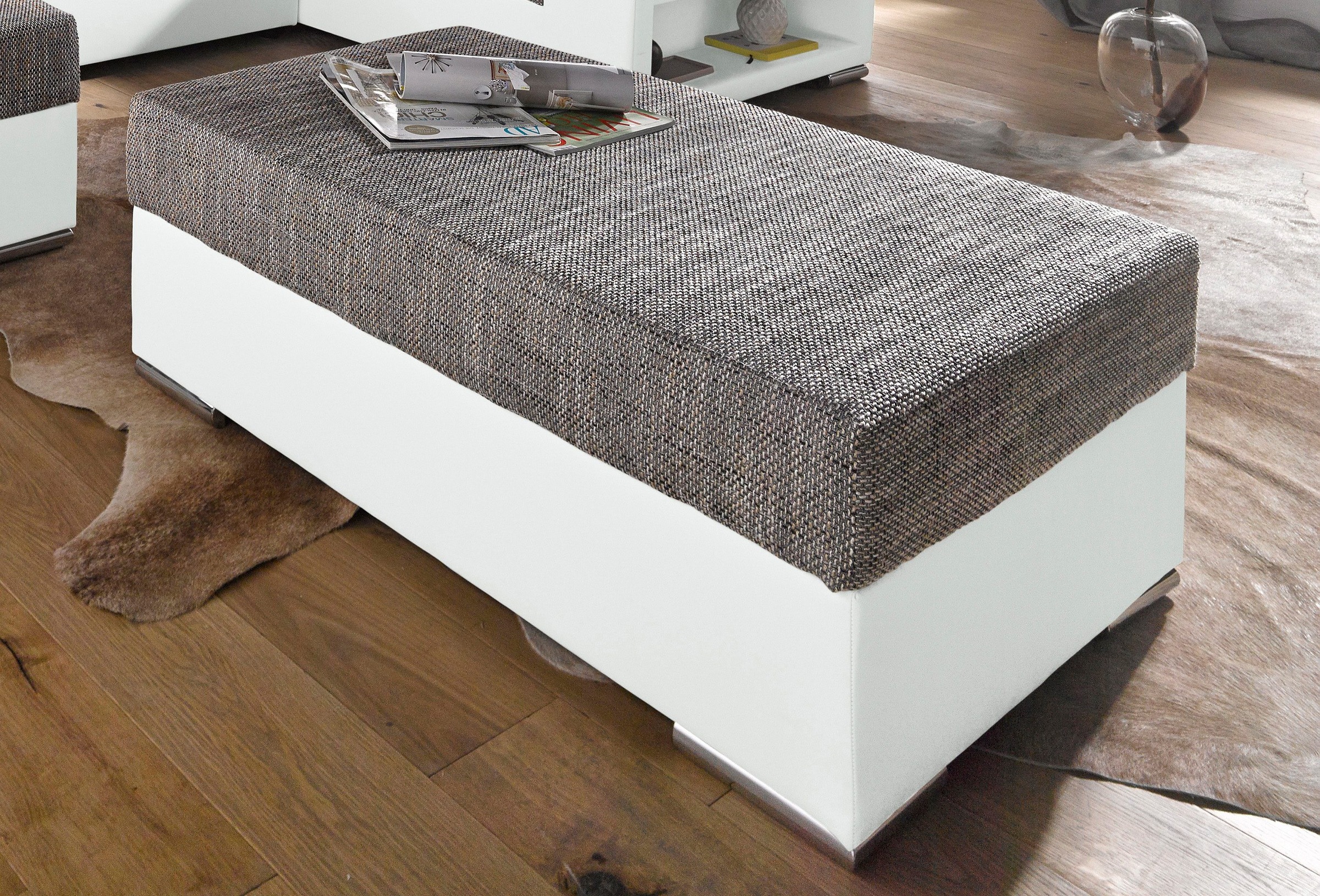 COLLECTION AB Hocker »John«, Frei im Raum stellbar, wahlweise mit Federkern günstig online kaufen