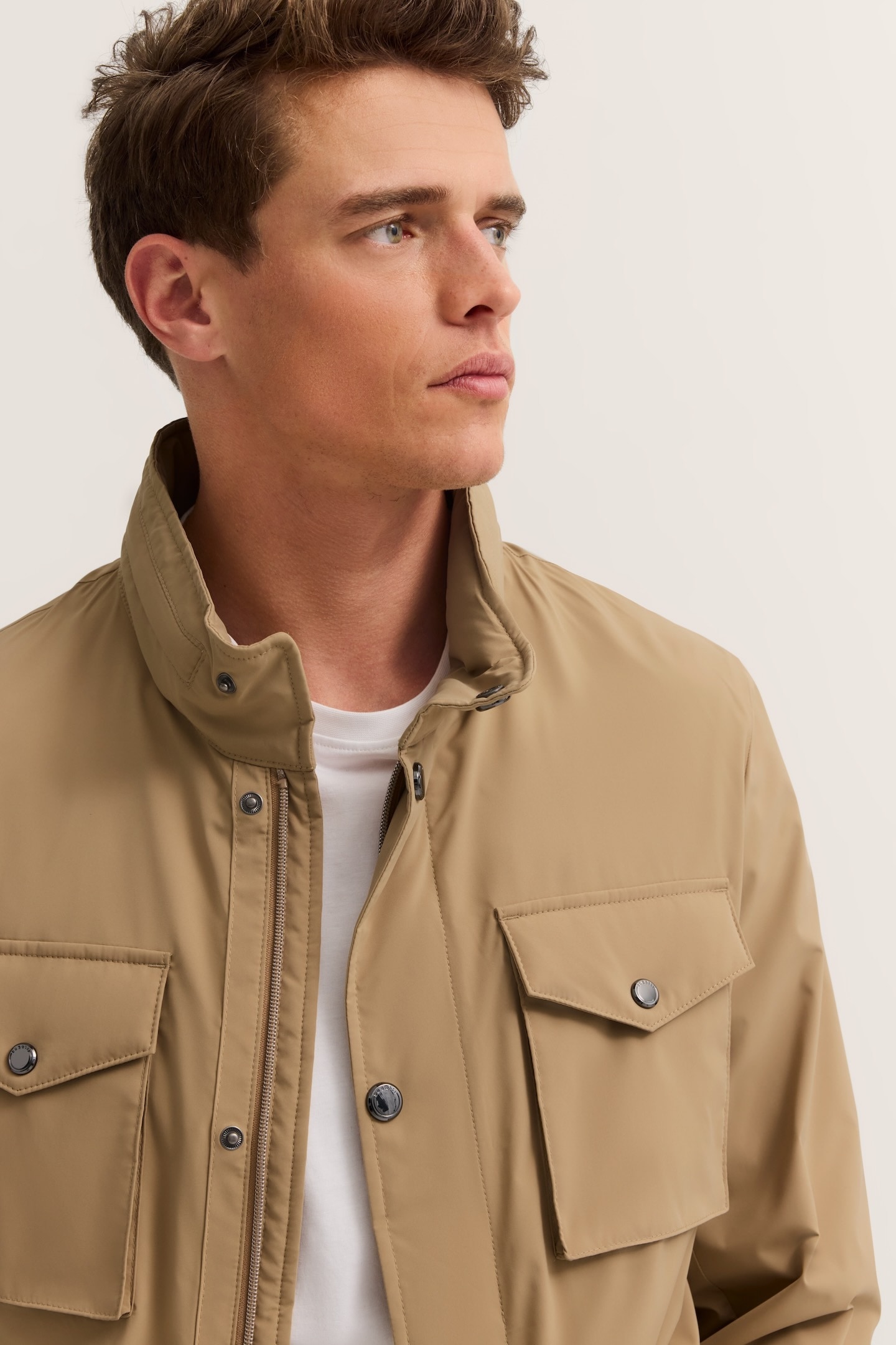 bugatti Fieldjacket »Regular Fit«, mit Kapuze, mit Stretch, Kapuze & Stehkragen