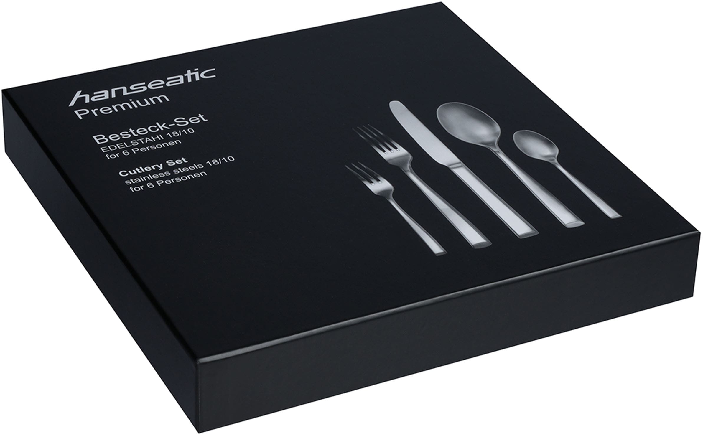Hanseatic Besteck-Set »PREMIUM«, (Set, 30 tlg.), verstärktes Material und trapezförmiges Design am Griffende