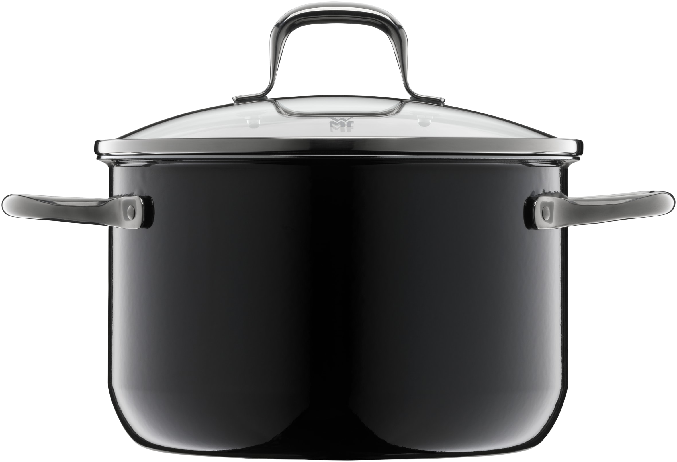 WMF Topf-Set »Fusiontec Essential, Induktion 3-teilig, Kochtopf Set mit Glasdeckel«, Silargan®, (Set, 3 tlg., 2x Fleischtopf mit Deckel 16 cm, 20 cm, 1x Bratentopf mit Deckel 20 cm), High-Tech Keramik, kratzfest, ohne Skalierung, Made in Germany