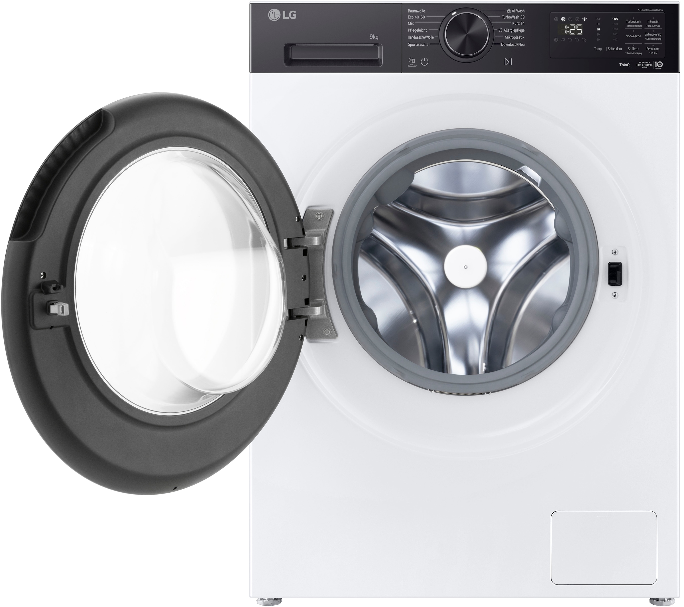 LG Waschmaschine Serie X7 »F4WX709YP« 9 kg 1400 U/min AI Wash, ThinQ App inkl. Programm-Download, 14-Minuten-Kurzprogramm