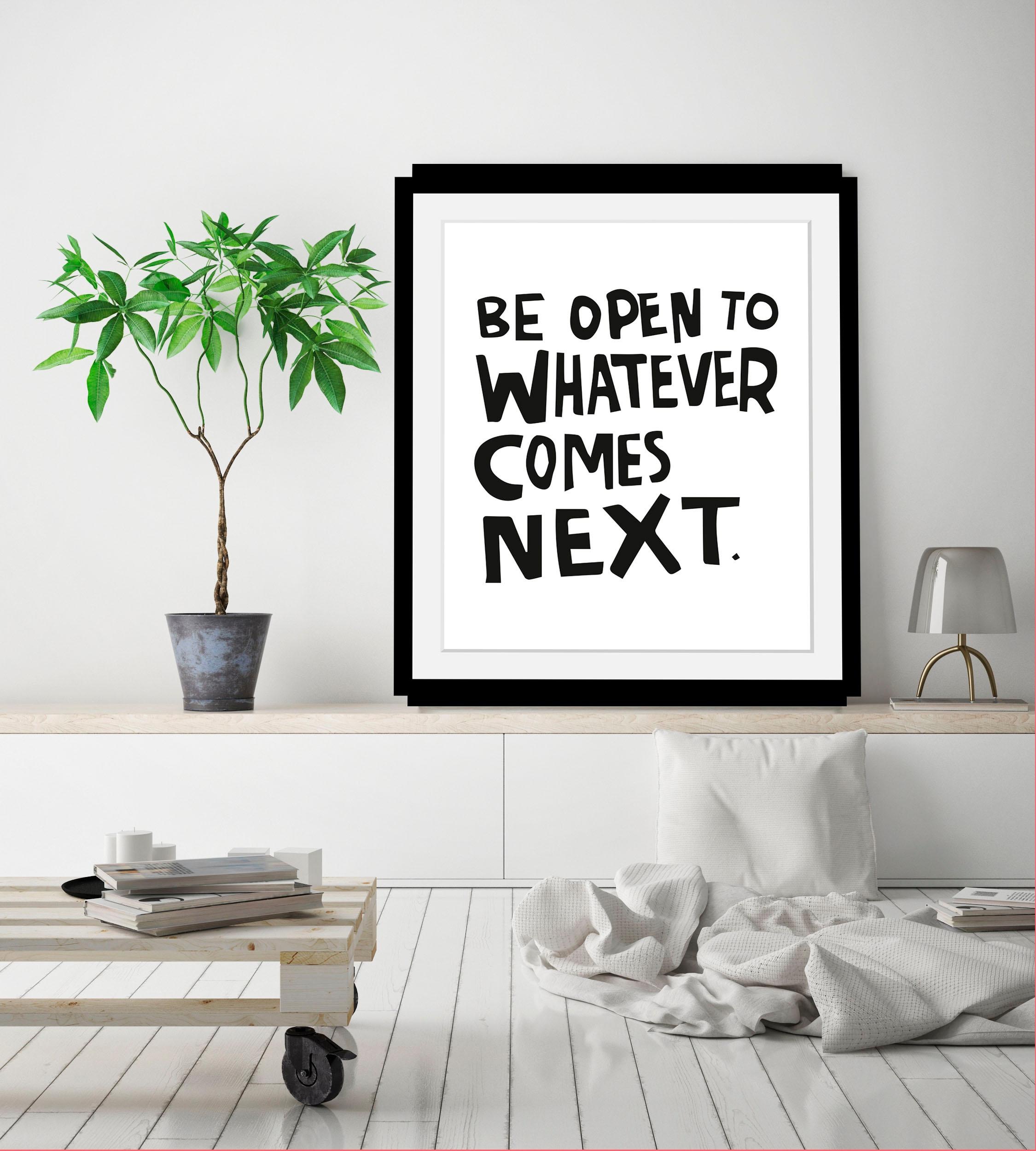 queence Bild »Next«, Schwarz-Weiß-Schriftzug-Motivationsbilder, HD Premium günstig online kaufen