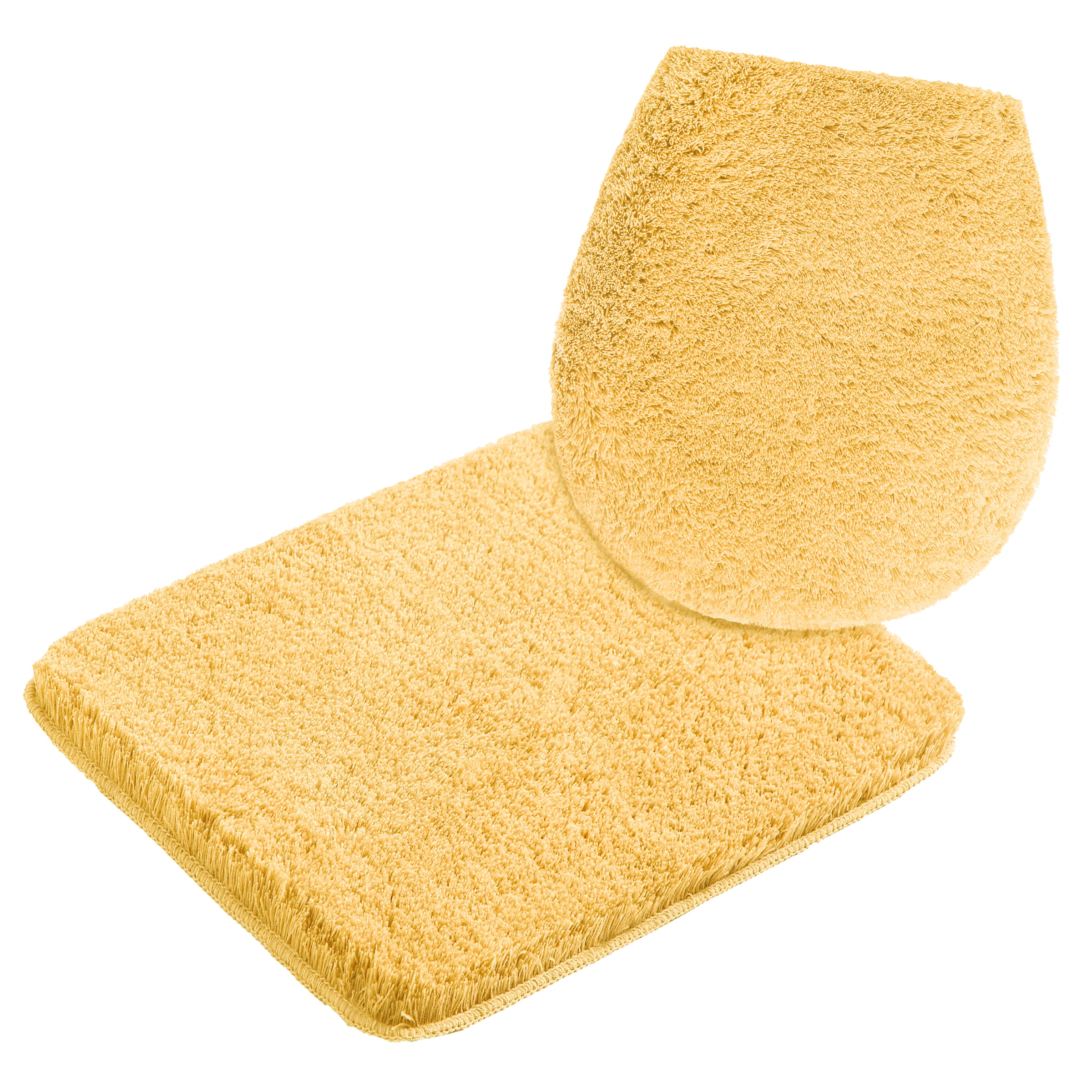 my home Badematte »Merida, Badvorleger, Badezimmer Teppich«, rutschhemmend beschichtet, fußbodenheizungsgeeignet-schnell trocknend-strapazierfähig, Badteppich, Uni Farben, rechteckig, rund & als 2-tlg. Set erhältlich
