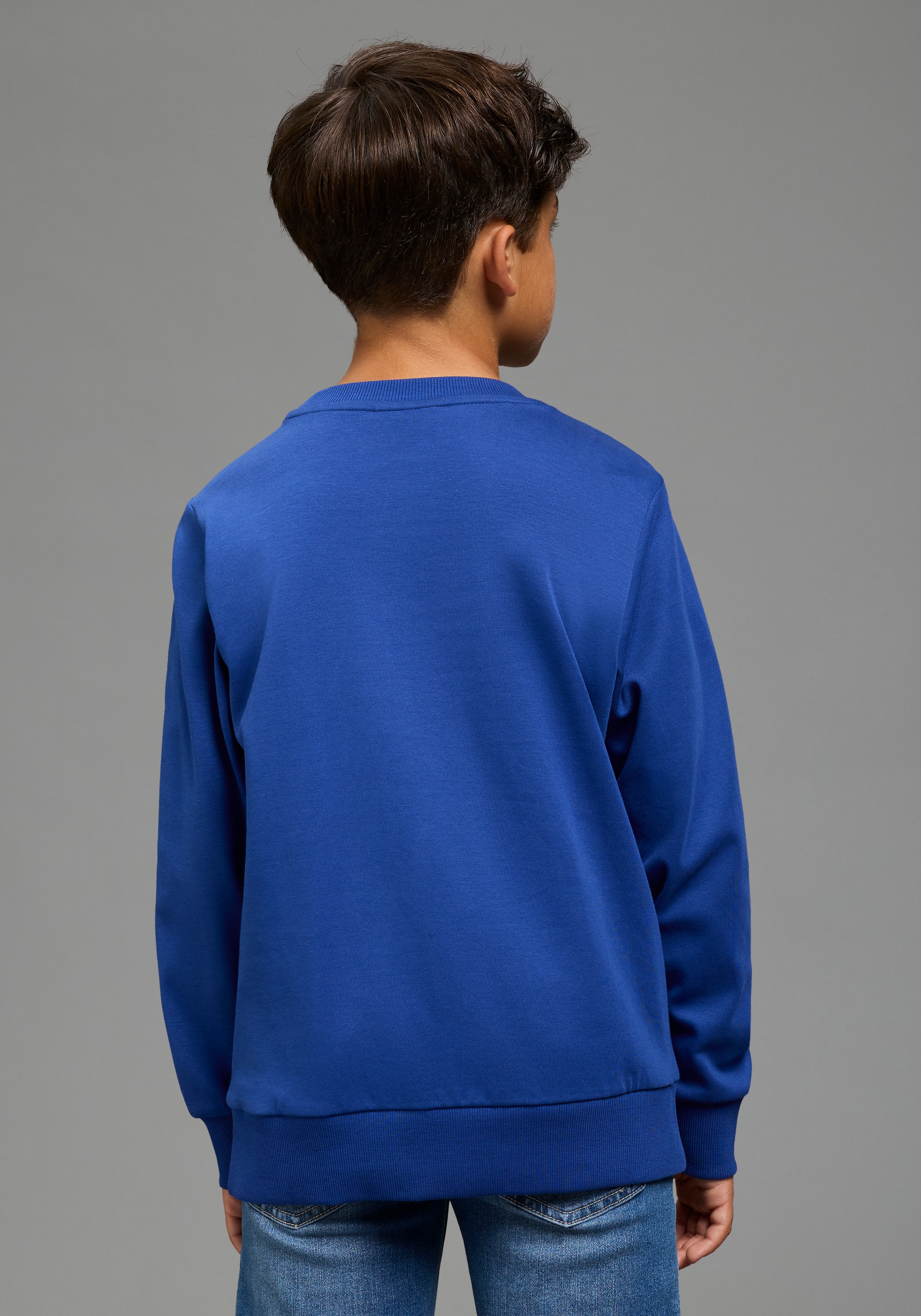 Scout Langarmshirt »Shirt mit Frottee-Applikation: Rocket Rider - NEU von SCOUT« Basic-Passform, mit Rundhalsausschnitt, mit Aufnäher und Badge