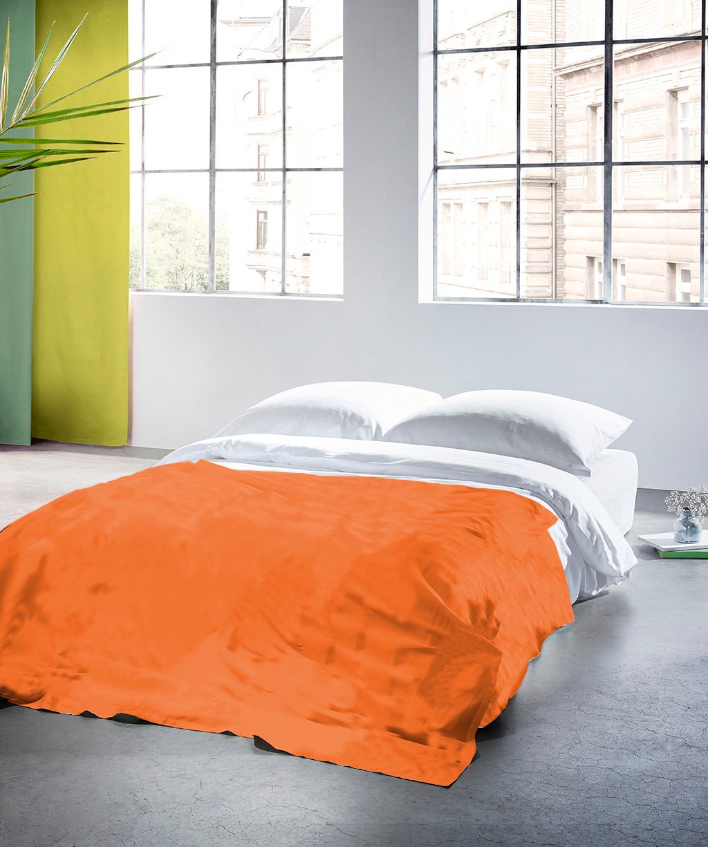 Plaid FLEURESSE "Plaid", orange, B:180cm L:270cm