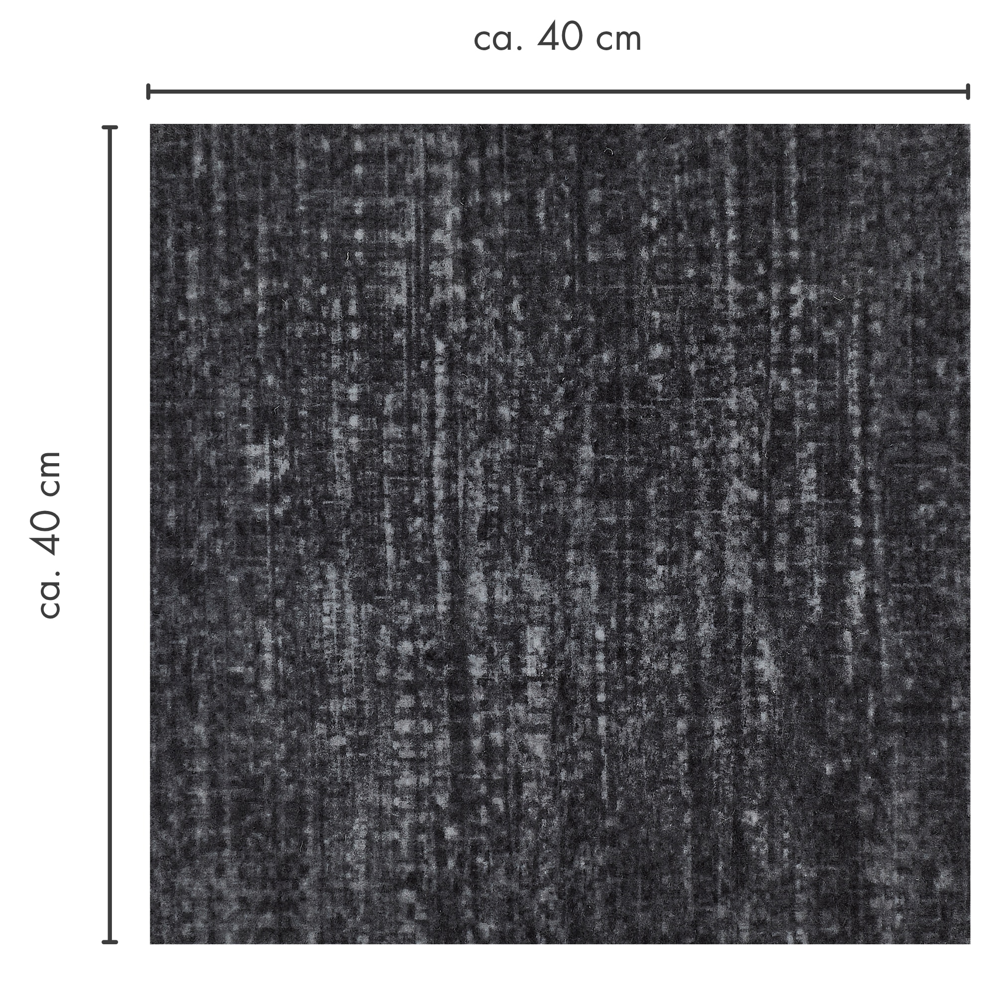 Andiamo Teppichfliese »Paris Nadelfilz, Gesamthöhe 4 mm« quadratisch 40x40 cm, selbstklebend, robust & strapazierfähig, 25 Stück (4 qm)