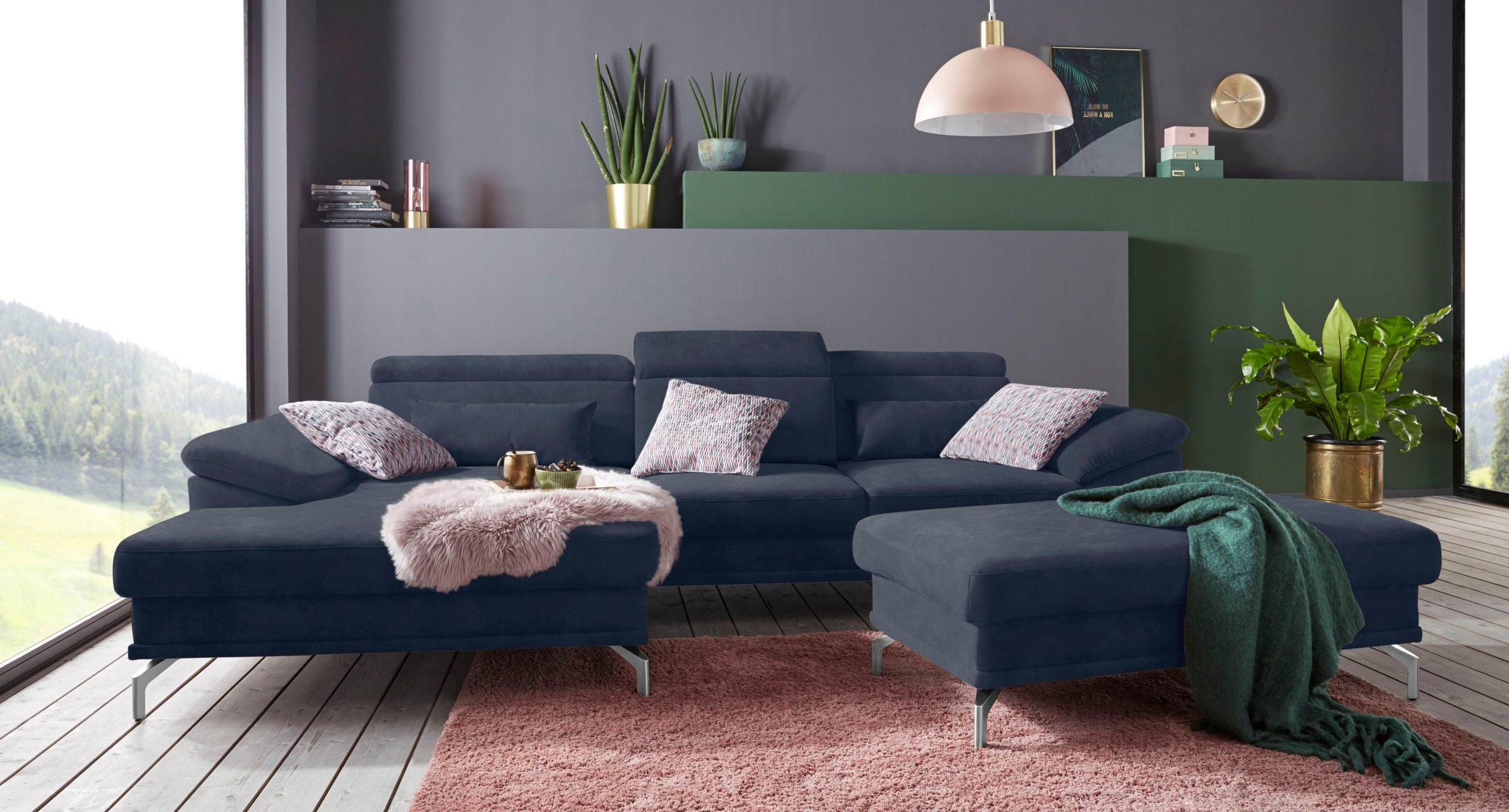 sit&more Ecksofa »Scorpio L-Form«, inklusive Sitztiefenverstellung, wahlweise mit Kopfverstellung