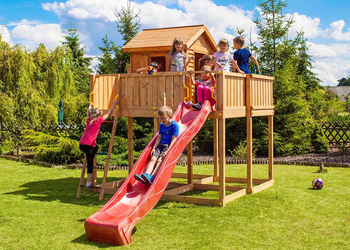 FUNGOO Spielturm »My SPACE XL«, mit Schaukel & Rutsche
