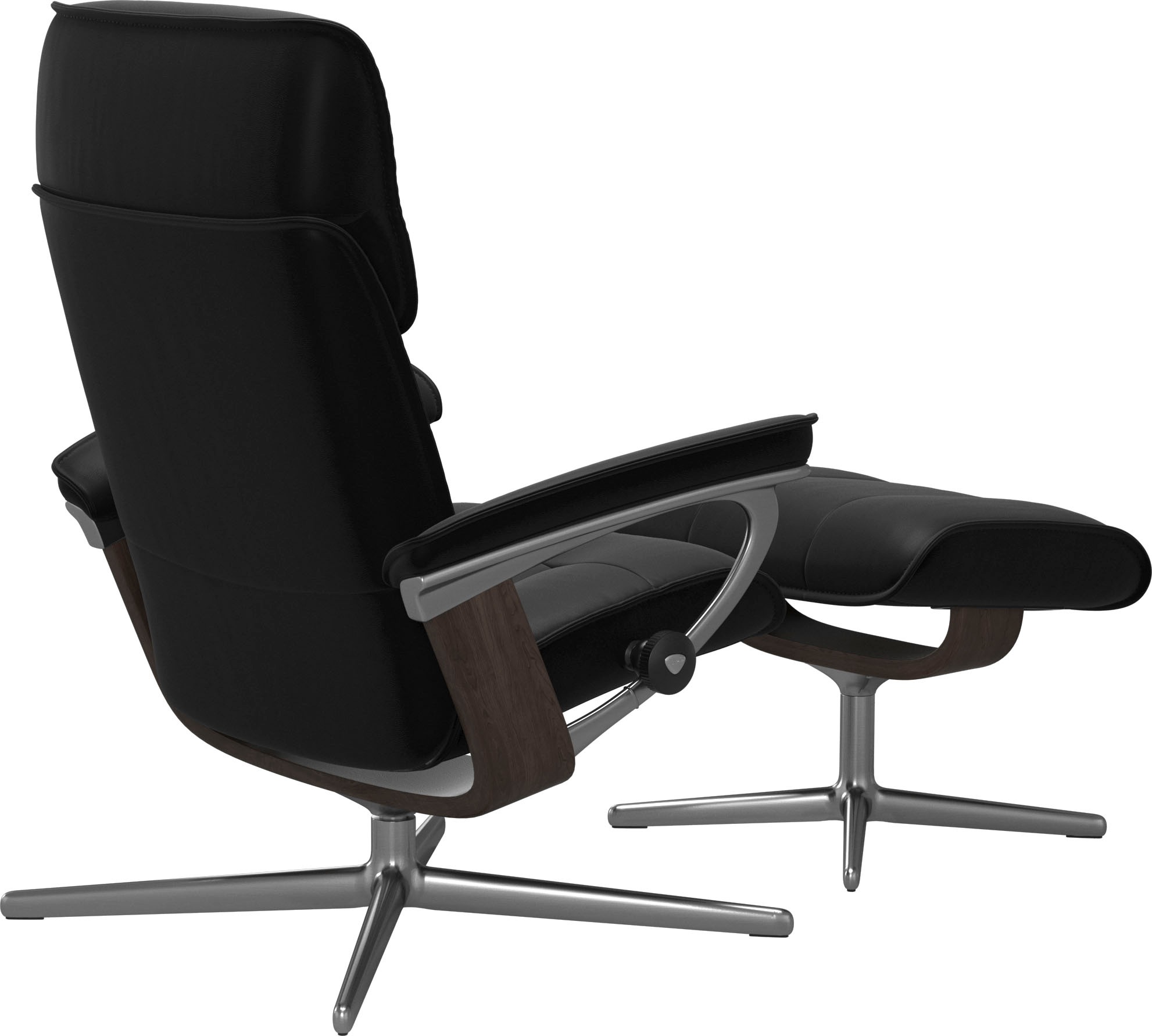 Stressless® Relaxsessel »Admiral«, (Set, Relaxsessel inkl. Hocker), mit Cross Base, Größe M & L, Holzakzent Wenge