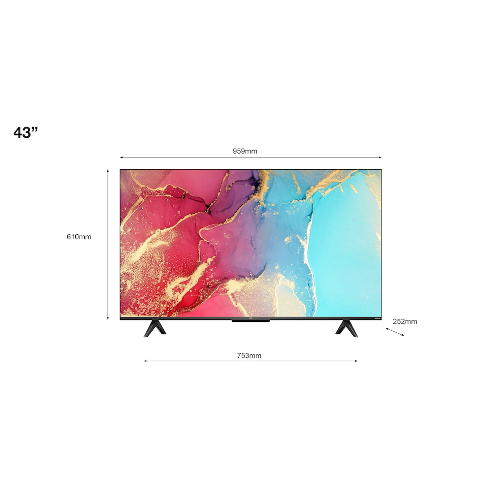 TCL QLED-Fernseher »43RC630X2«, 108 cm/43 Zoll, 4K Ultra HD, Smart-TV