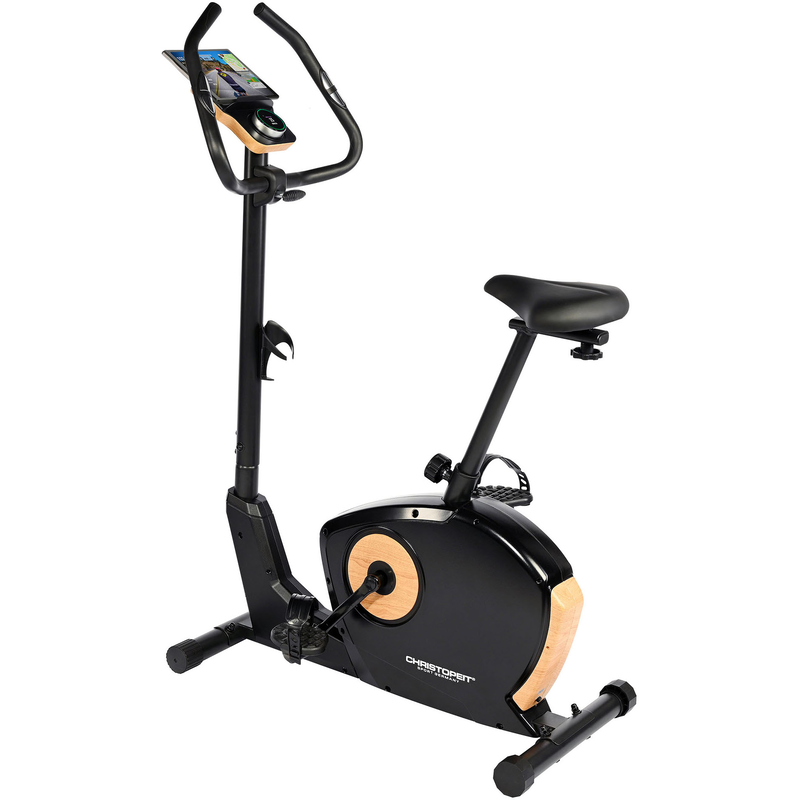 CHRISTOPEIT SPORT Ergometer »ET 3.1« Schwungmasse ca. 7 kg, 32 Widerstandsstufen schwarz-Holzlook