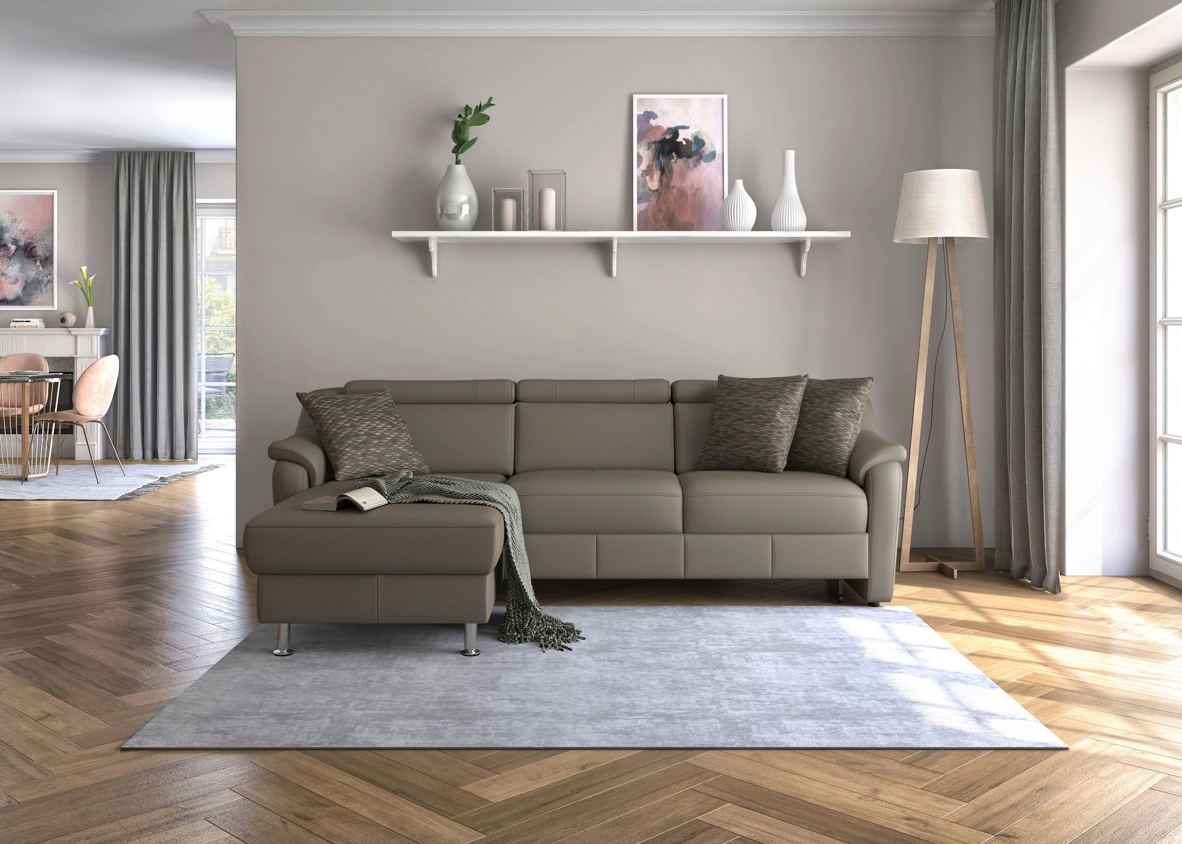 sit&more Ecksofa »Freetown L-Form« inklusive Kopfteilverstellung und komfor günstig online kaufen