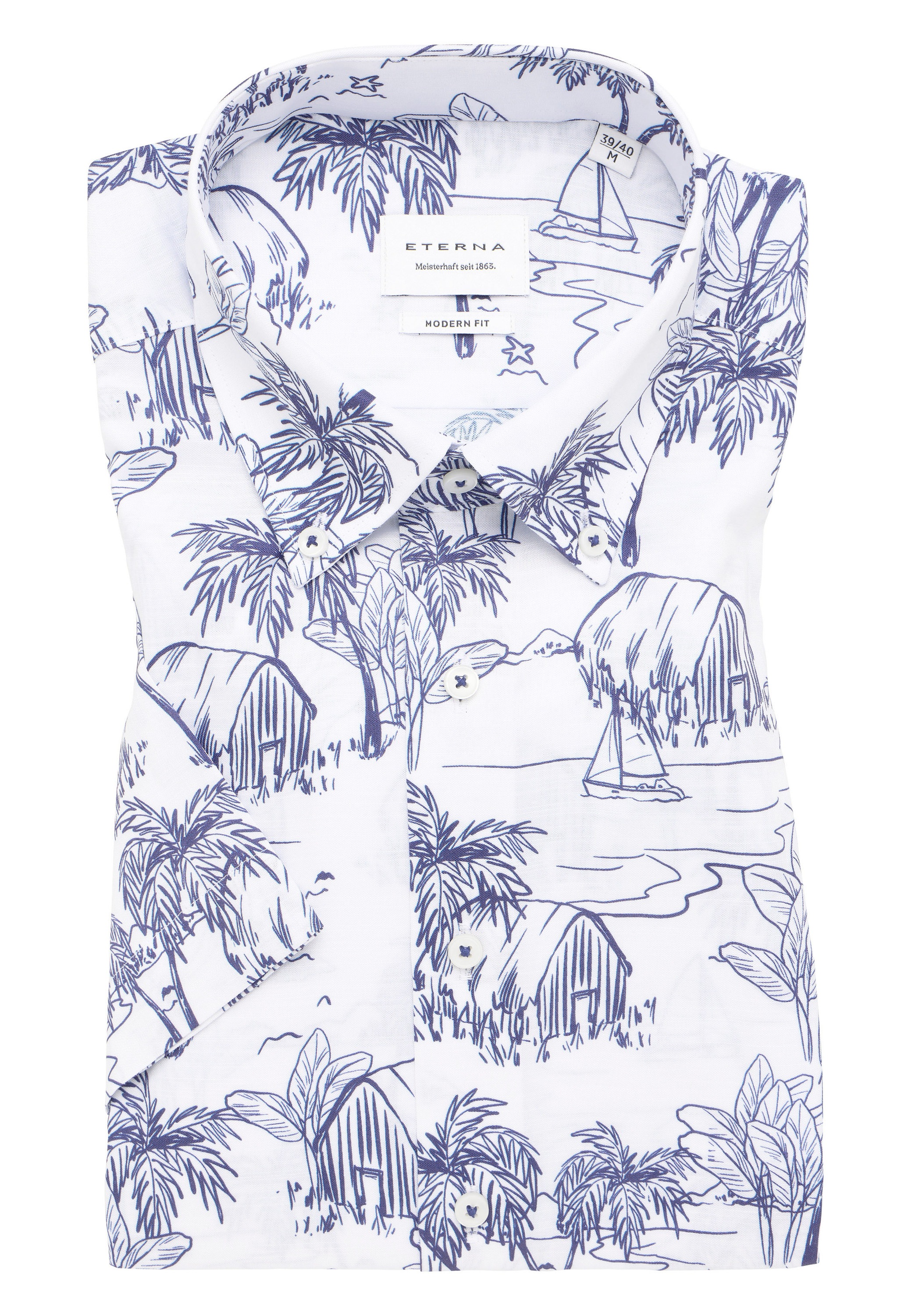 Eterna Kurzarmhemd »MODERN FIT«, EASY IRON (bügelleicht)
