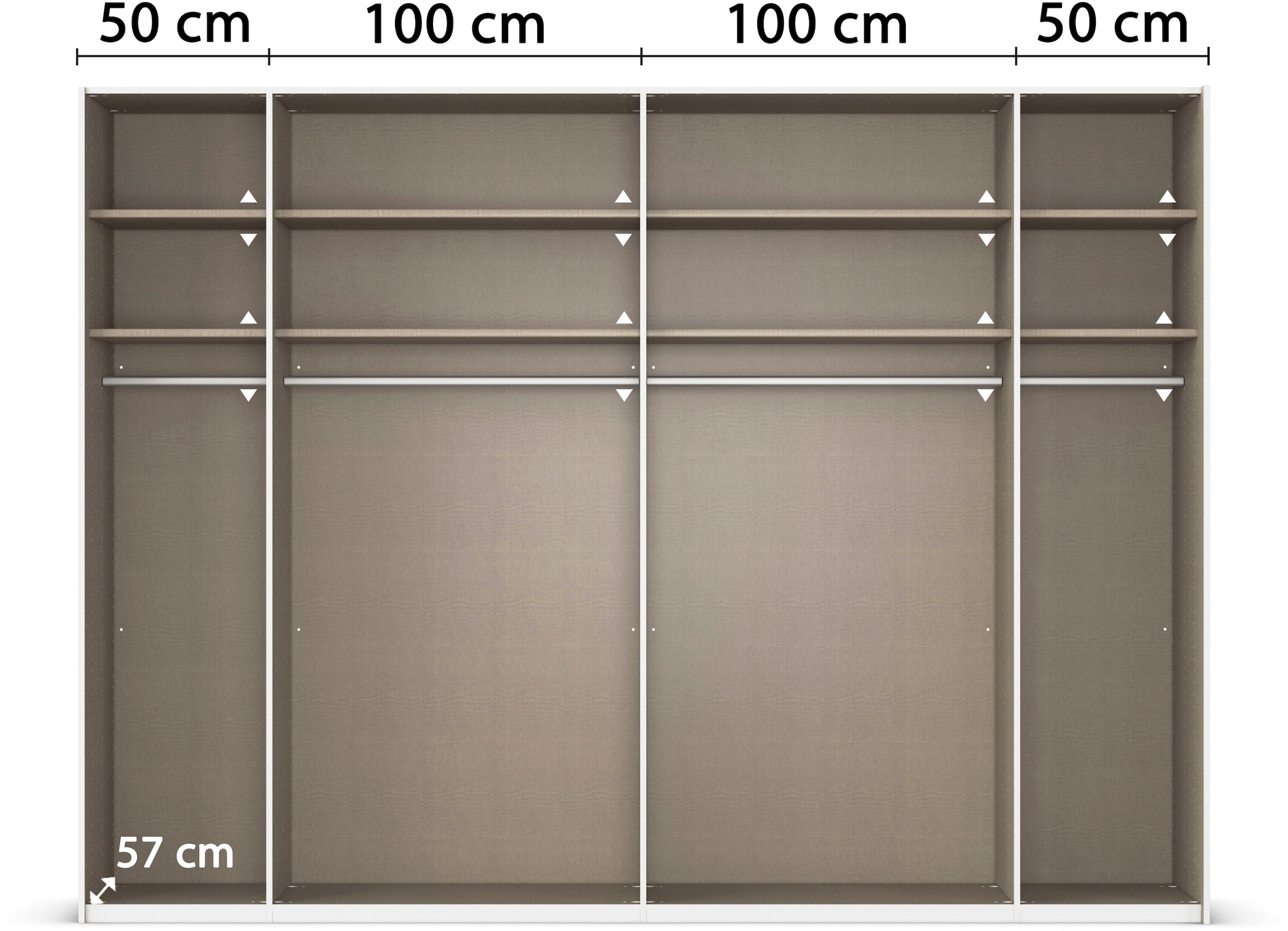 rauch Schwebetürenschrank »Kleiderschrank Schrank Garderobe Wäscheschrank TEGIO«, mit hochwertigen Holzdekoraufleistung und Glasfront MADE IN GERMANY