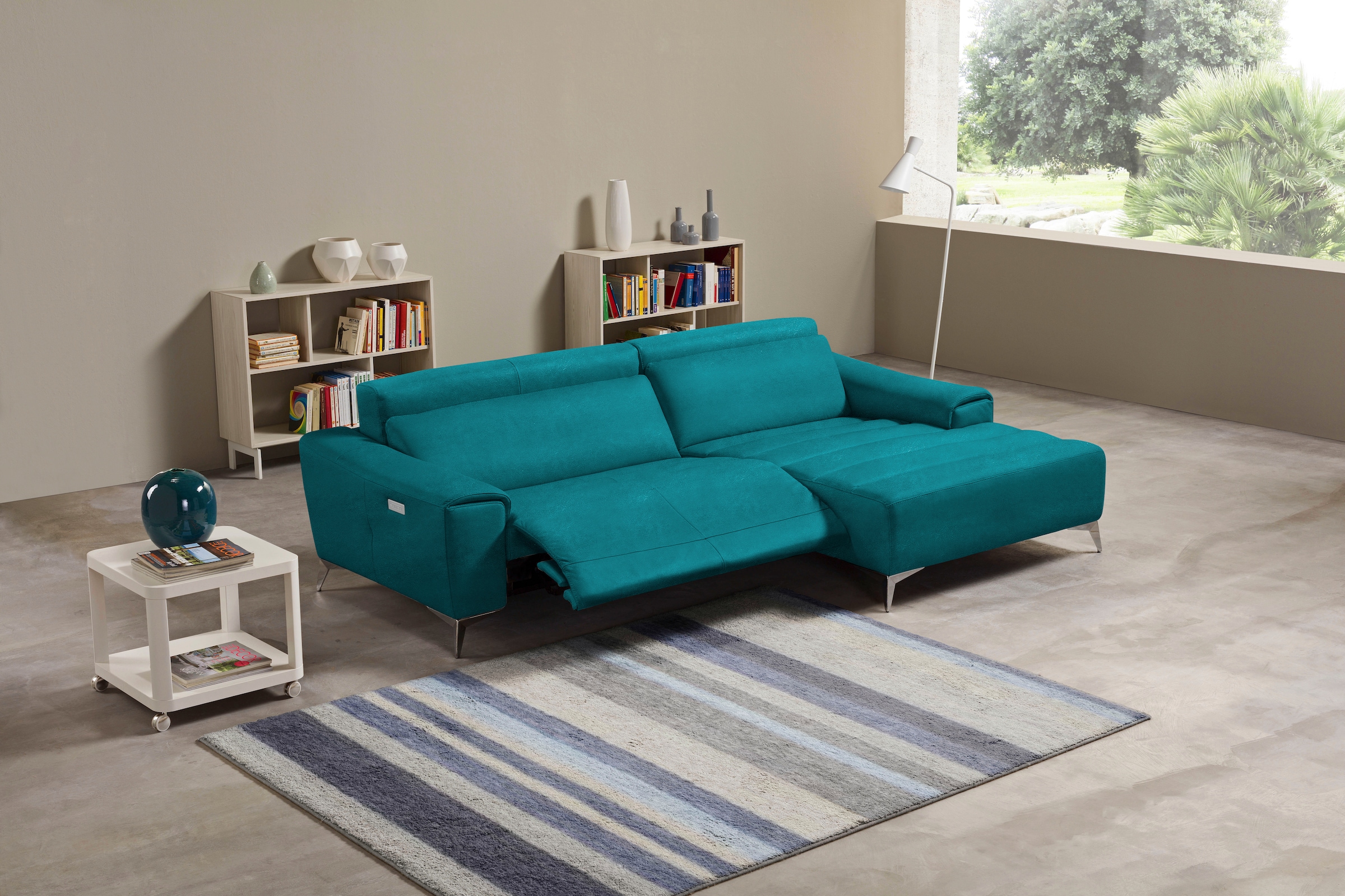 Egoitaliano Ecksofa »Suzette, Designsofa mit hohem Sitzkomfort«, mit Recami günstig online kaufen