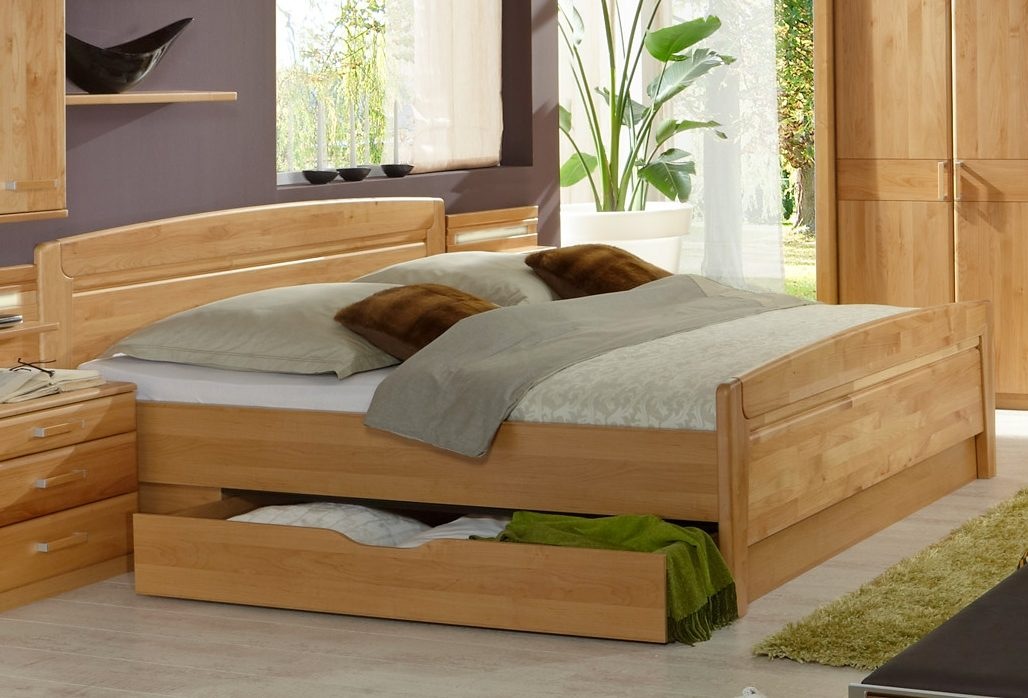 WIEMANN Funktionsbett »Lausanne, Bettgestell, Bettrahmen, teilmassiv Erle« günstig online kaufen