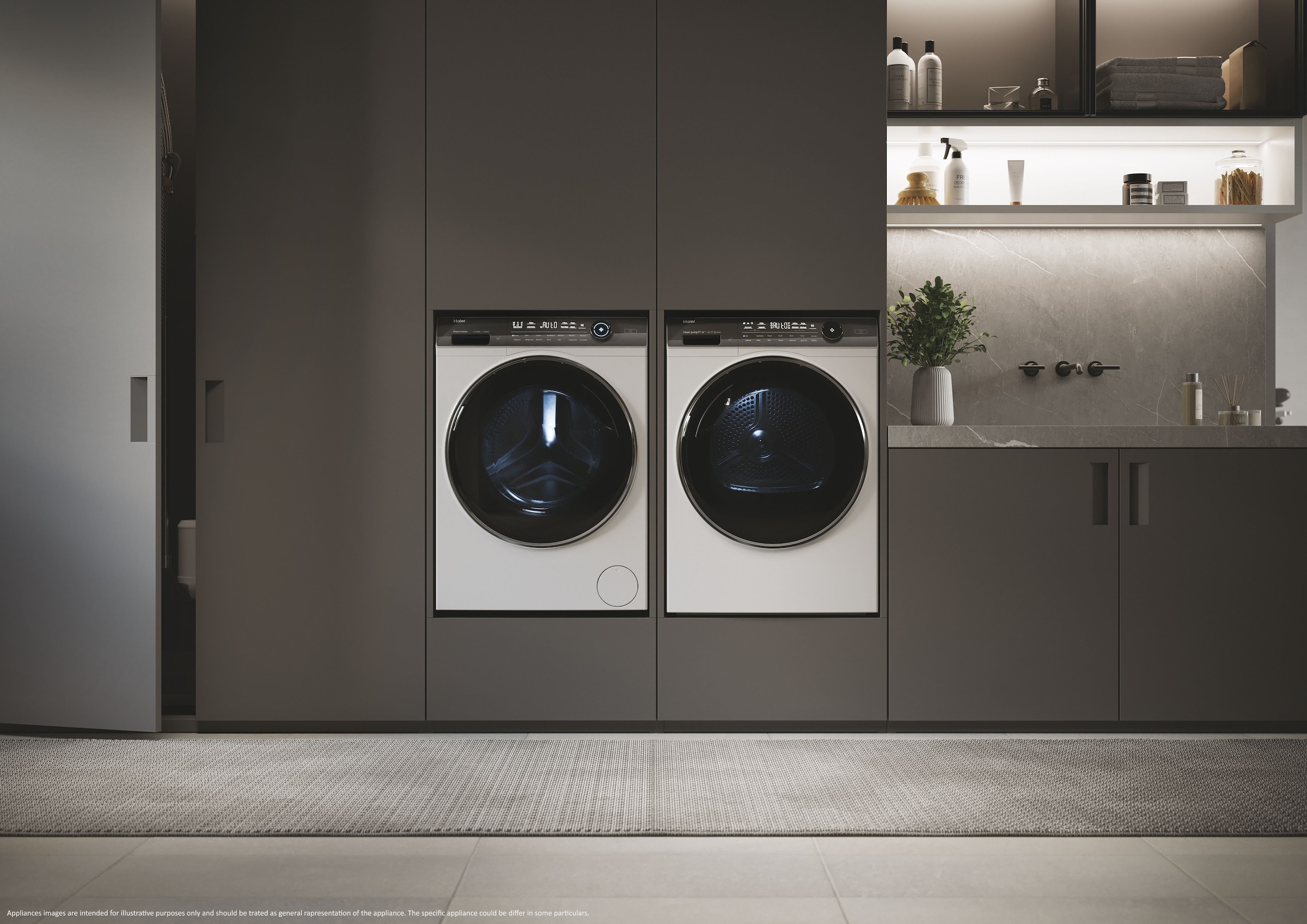 Haier Waschmaschine »HW90-B14979YU1«, 9 kg, 1400 U/min, 8 kg, 1400 U/min, Flüsterleiser Motor, Vollwasserschutz