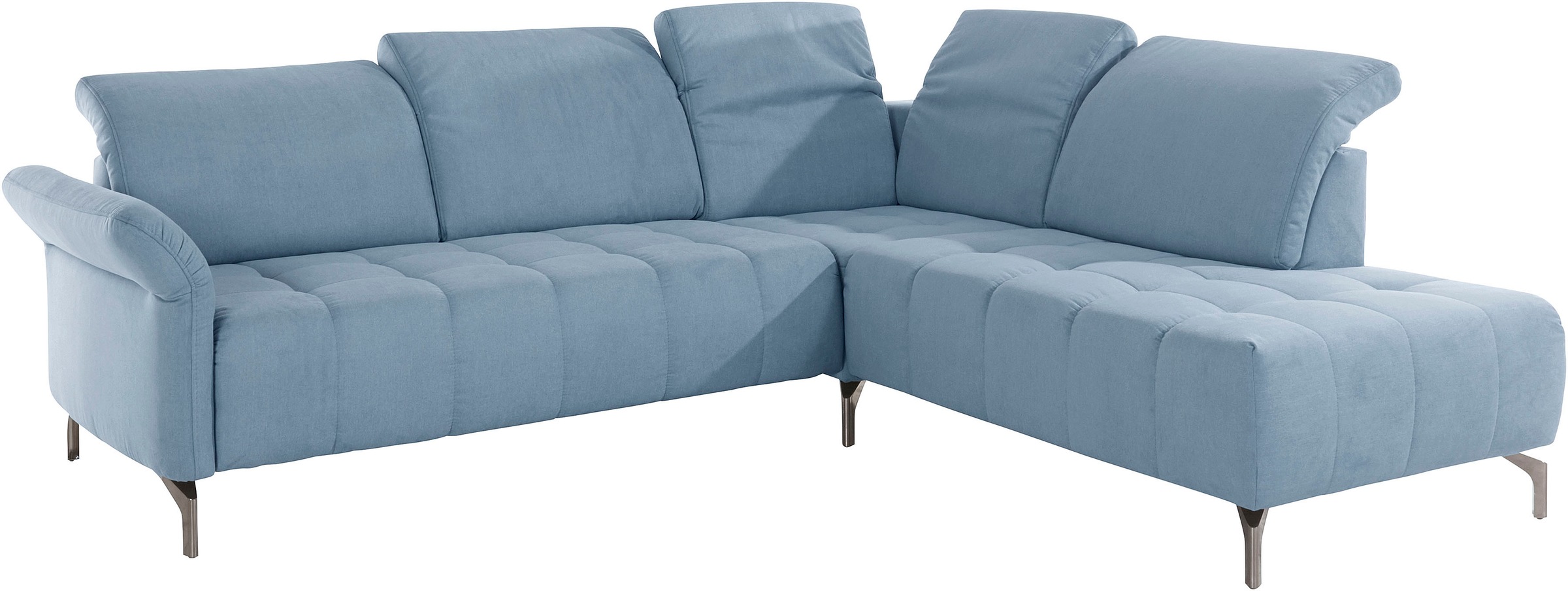 INOSIGN Ecksofa »Fresh L-Form«, Federkern, wahlweise Kopfteilverstellung und motorischer Vorziehsitz