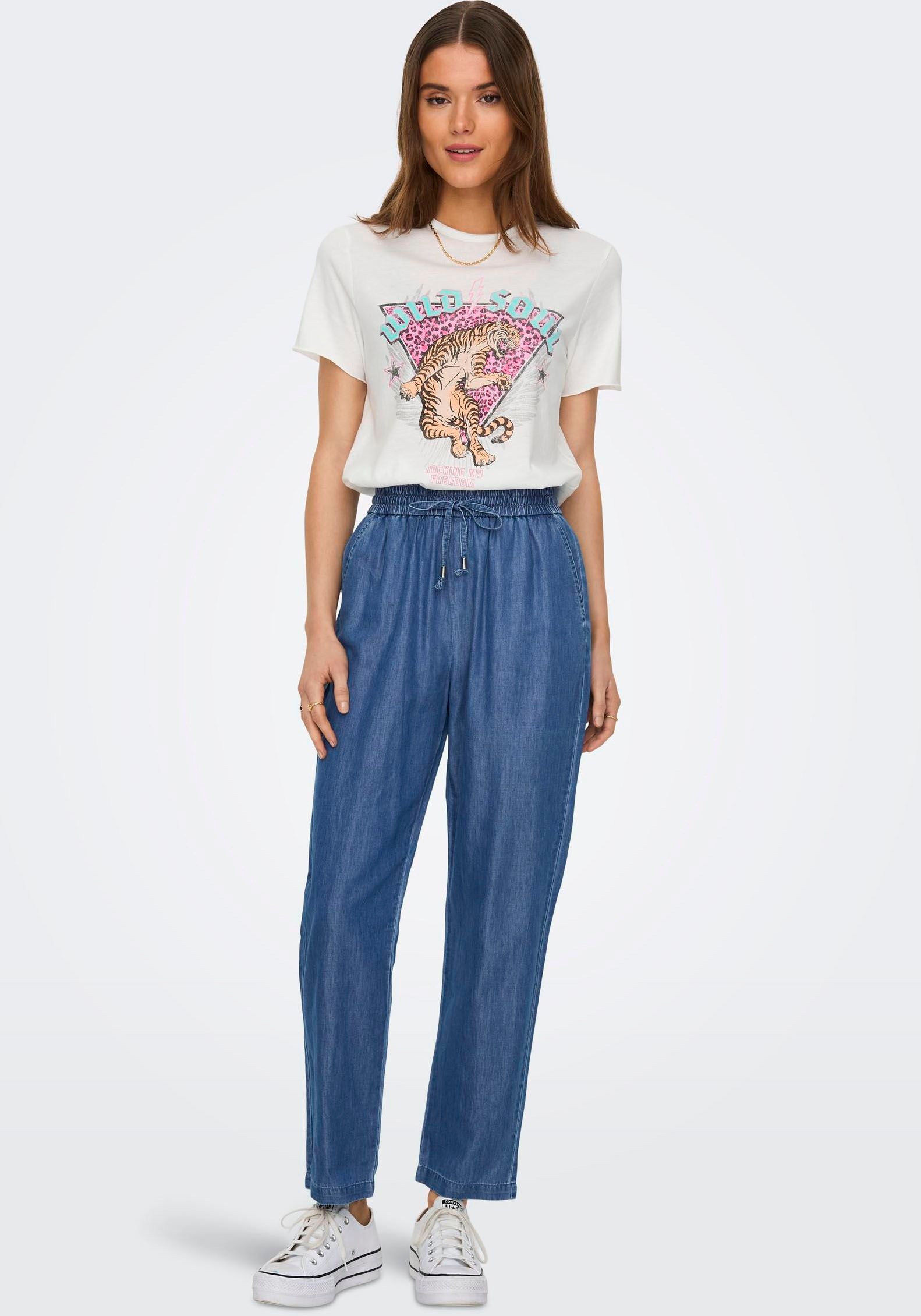 ONLY Weite Jeans »ONLBEA LIFE HW ELASTIC STRING DNM BJ« kaufen